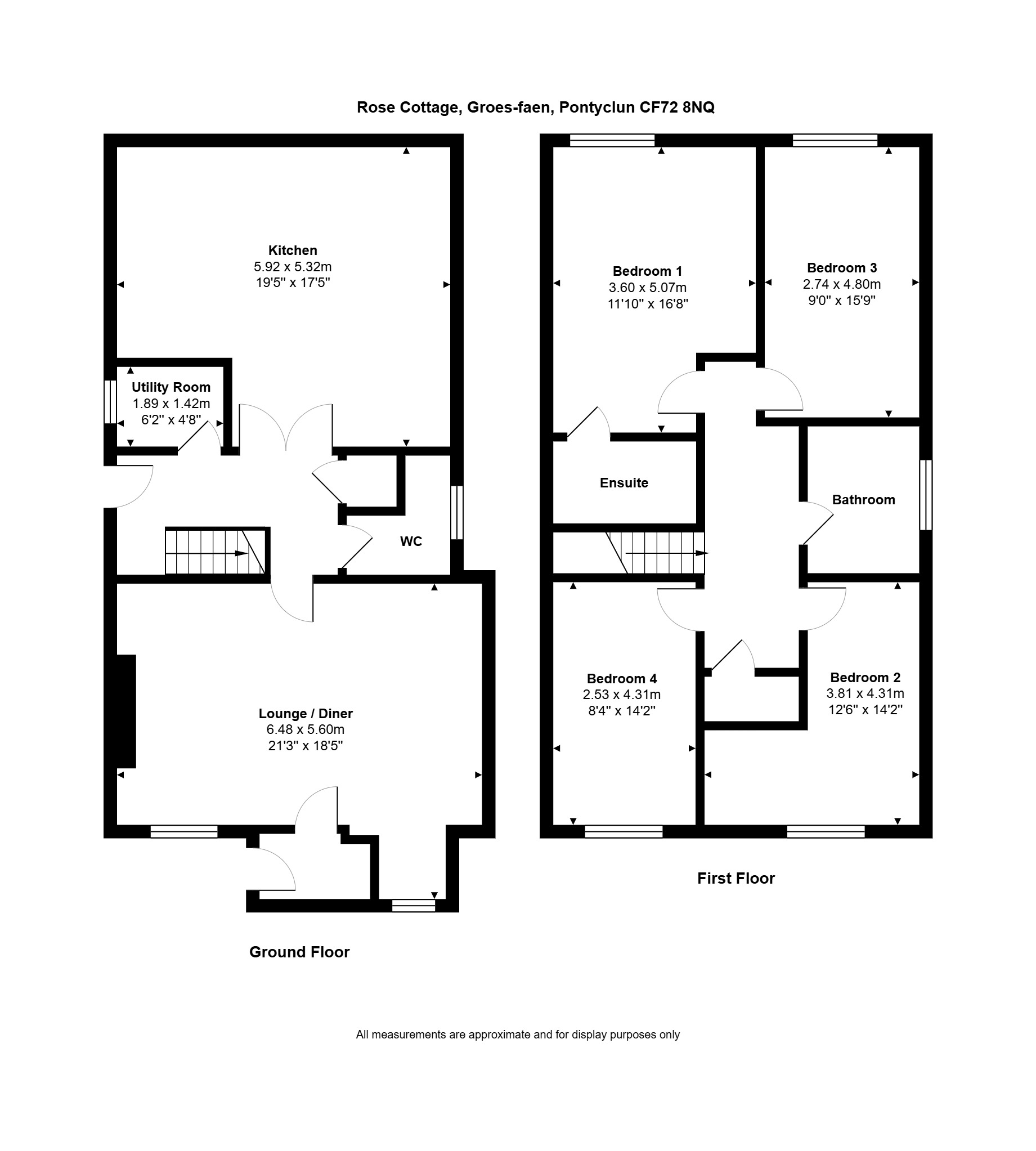 Rose Cottage, Main Road, Groesfaen floorplan