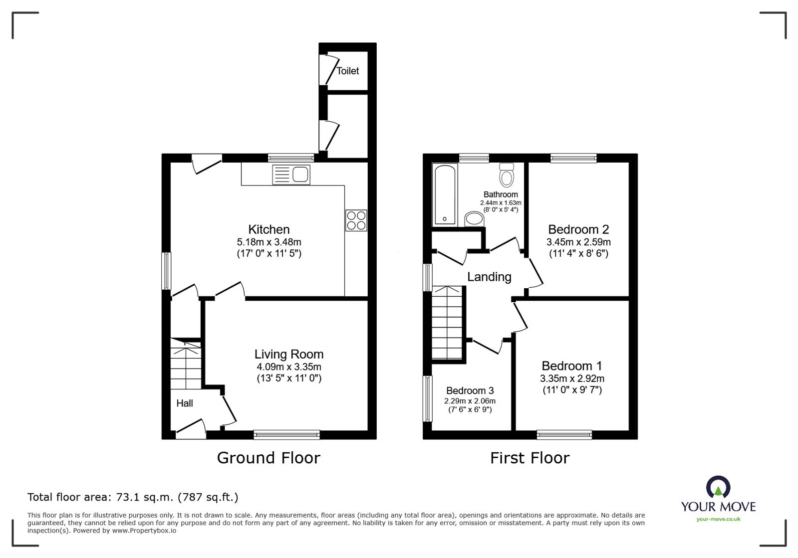 13, Woodlands Road, Swadlincote floorplan