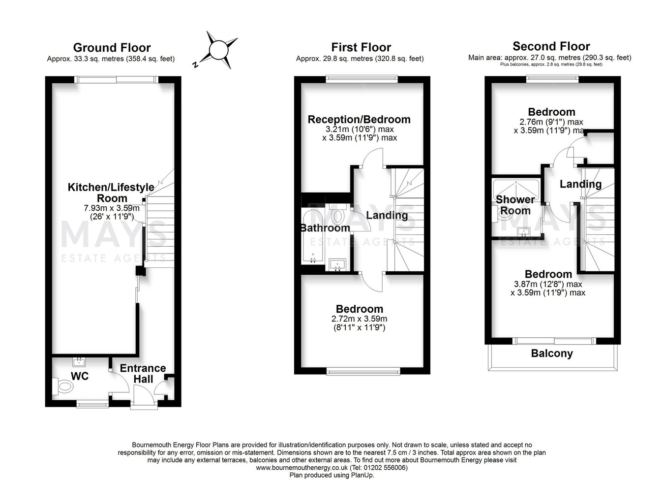 1-9, Chandlers Mews, Lower Parkstone floorplan