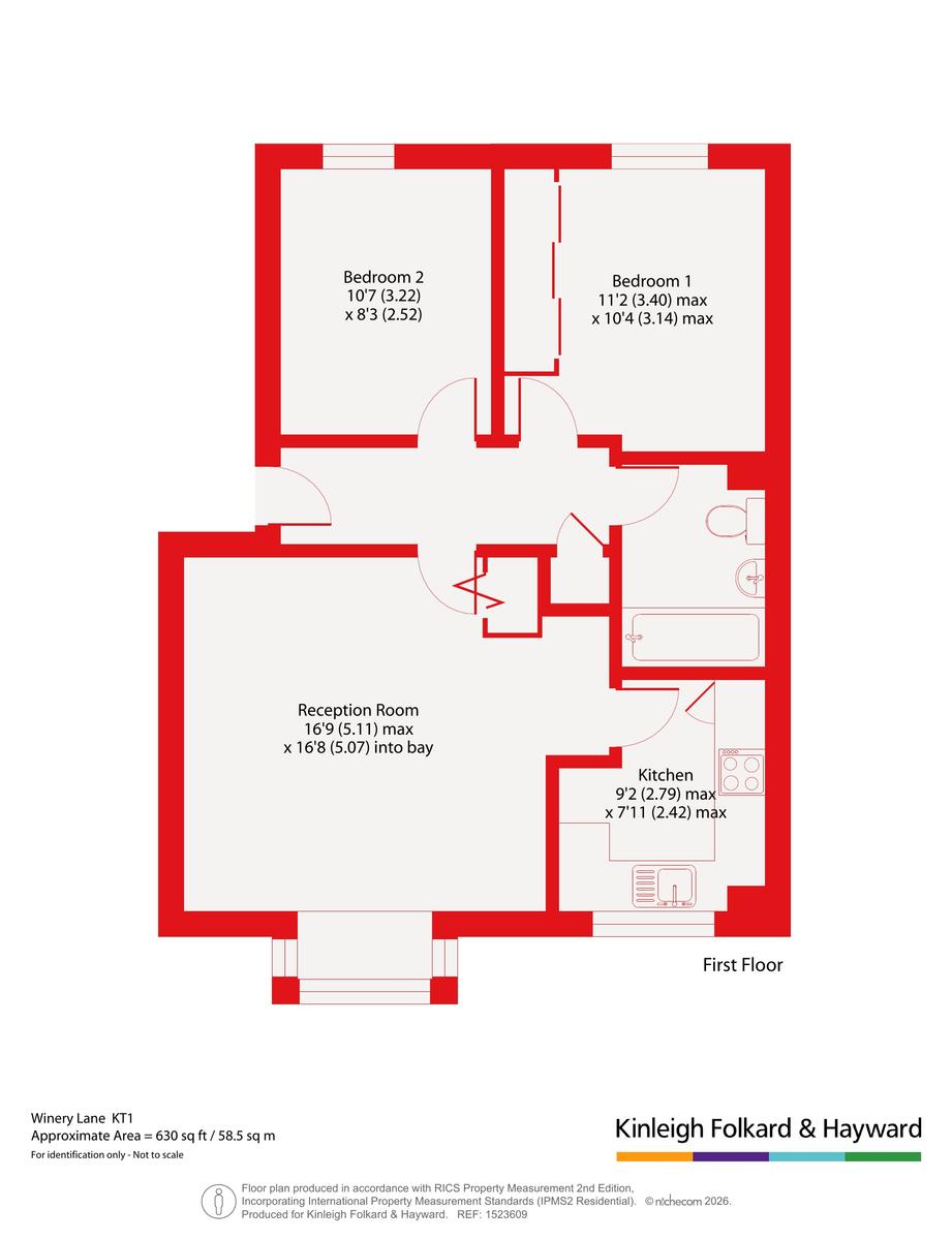 Flat 6 Hilderly House,, Winery Lane, Surrey floorplan