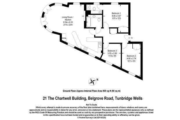 3 Bedrooms Flat to rent in The Chartwell, Goods Station Road, Tunbridge Wells, Kent TN1