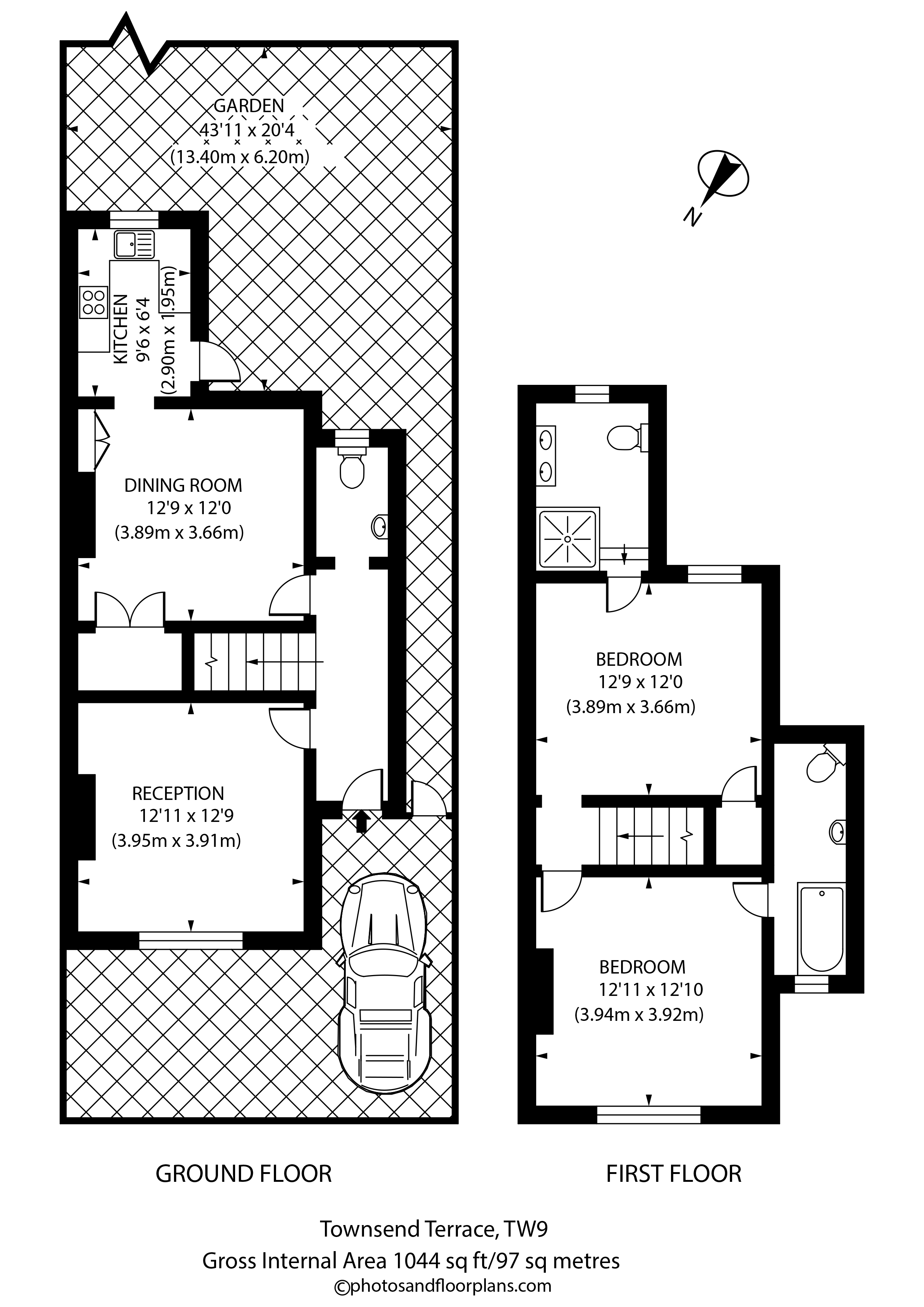 Townshend Terrace, Richmond, Surrey TW9, 2 bedroom property to rent