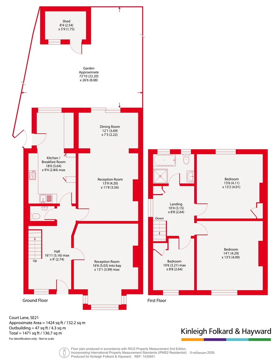 113, Court Lane, London floorplan