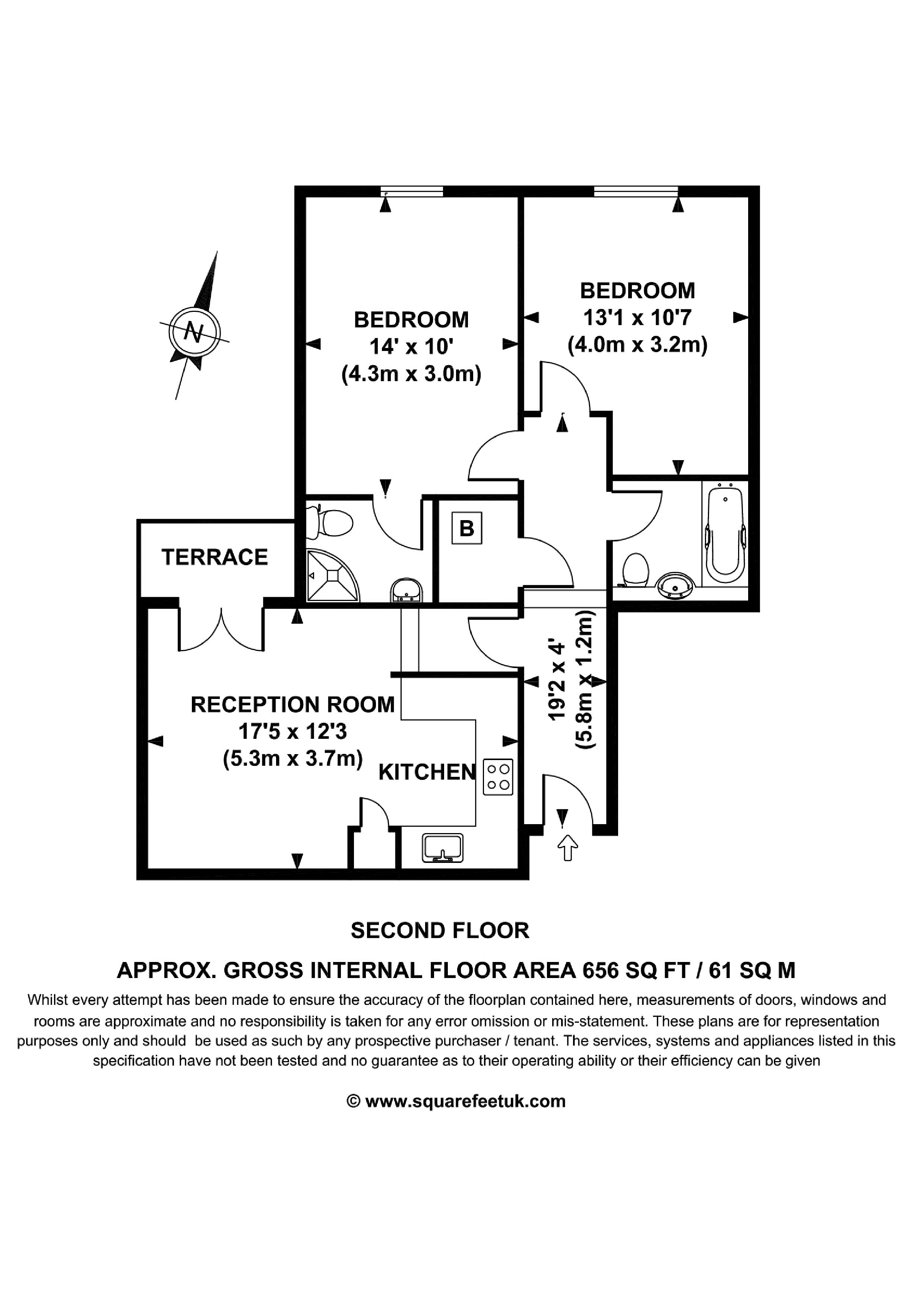 2 Bedrooms Flat to rent in Uxbridge Road, Kingston Upon Thames KT1