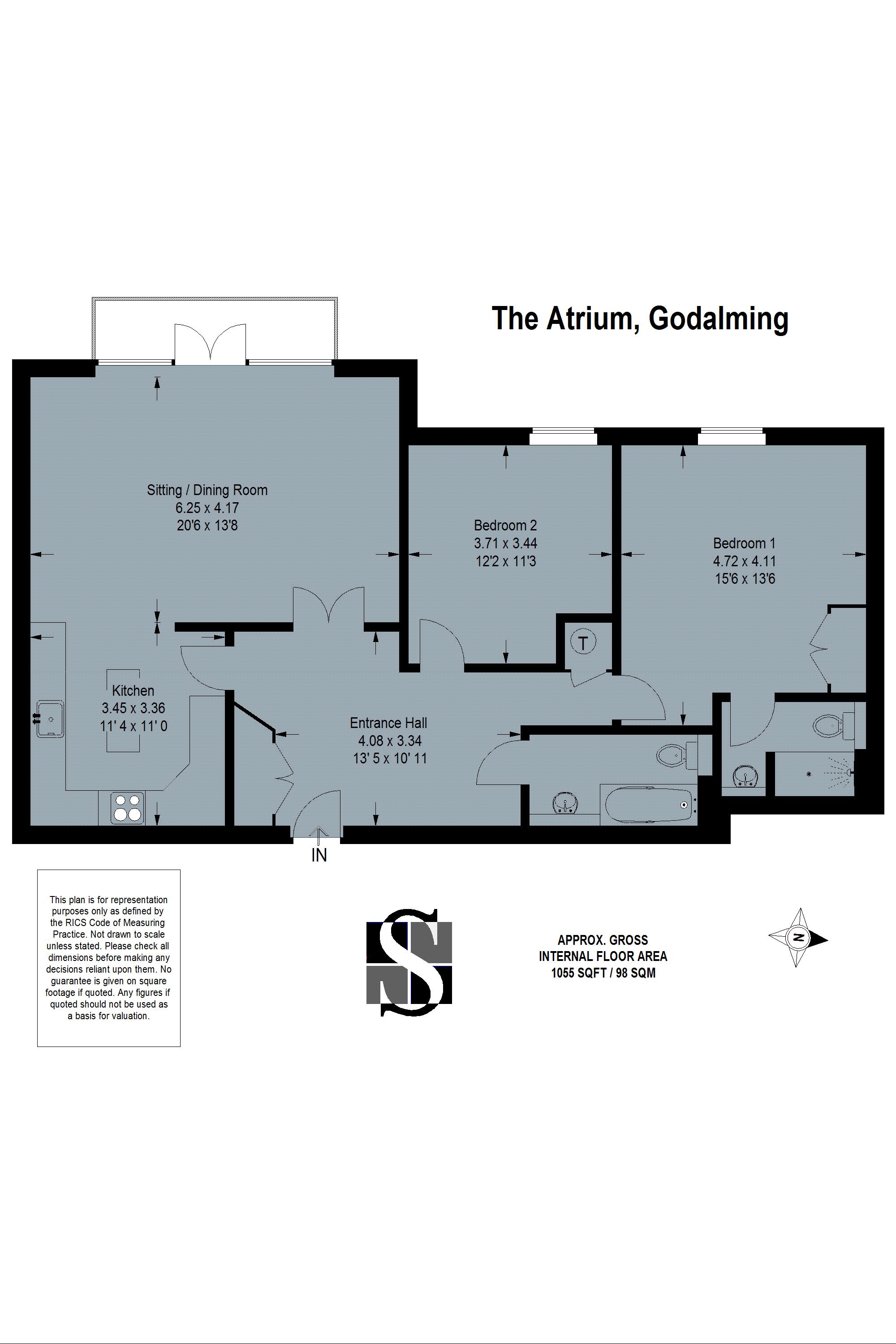 2 Bedrooms Flat to rent in Woolsack Way, Godalming GU7