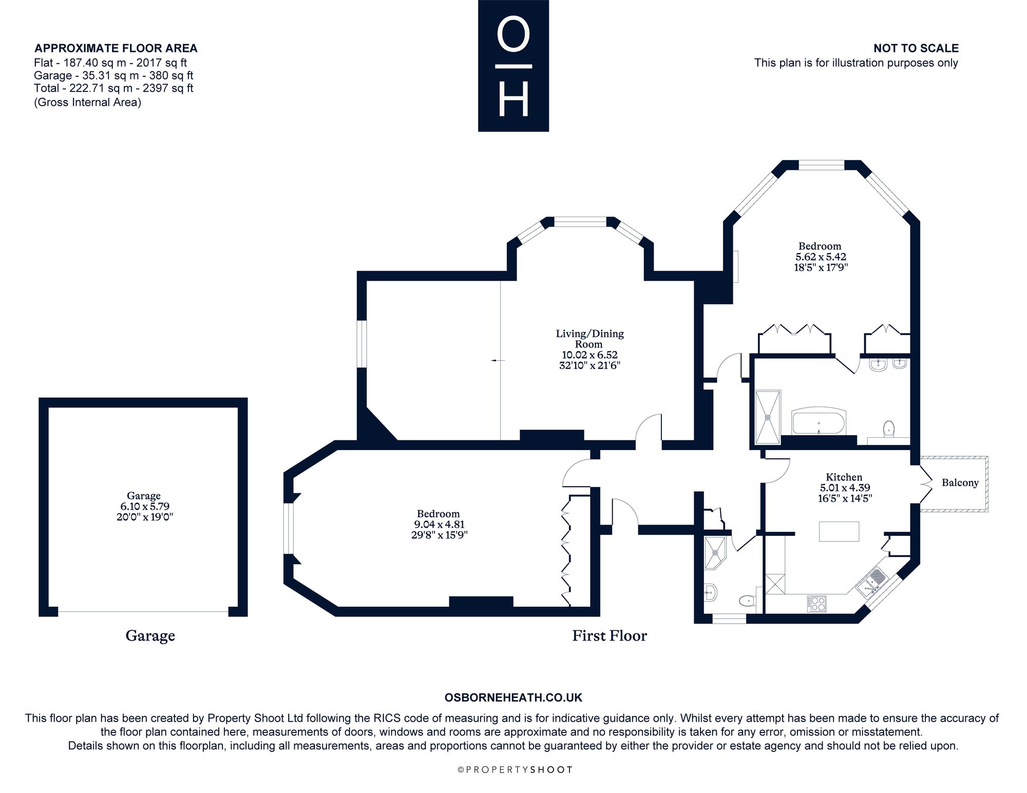 Flat D, Kings Ride House Prince Albert Drive, Ascot floorplan