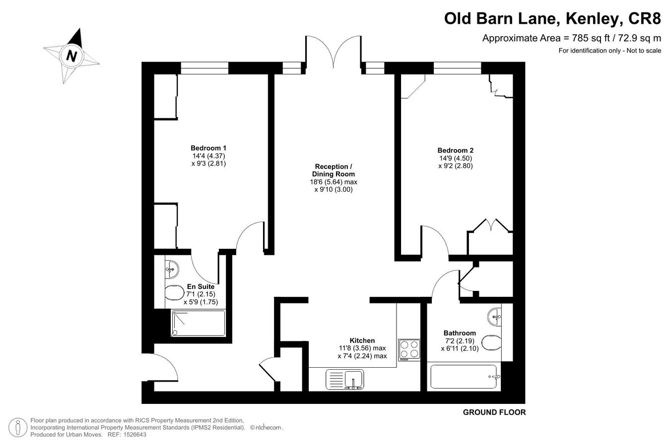 Flat One, Fibus House, Kenley floorplan