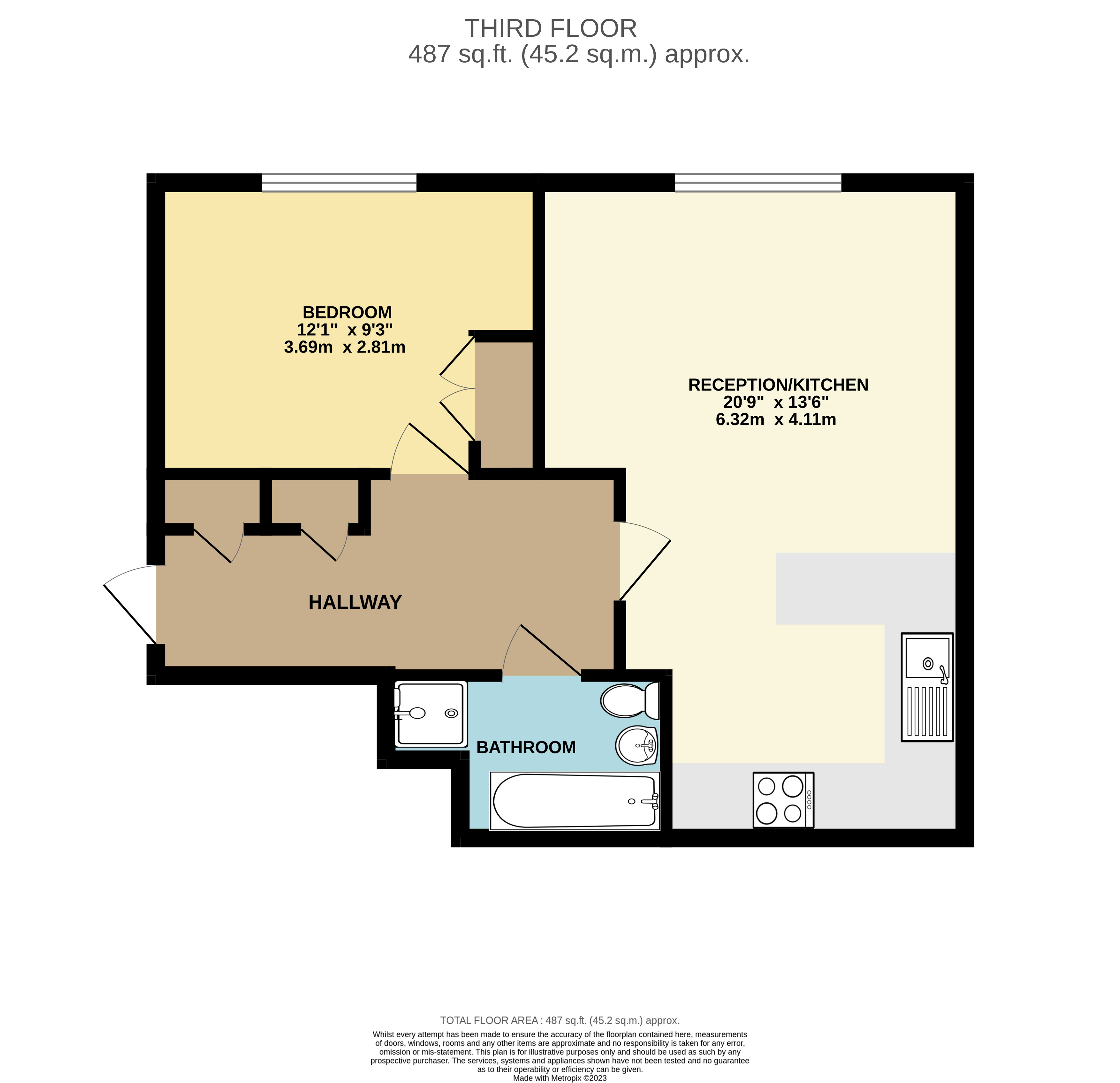 Flat 60, North Contemporis, 20, Merchants Road, Bristol floorplan