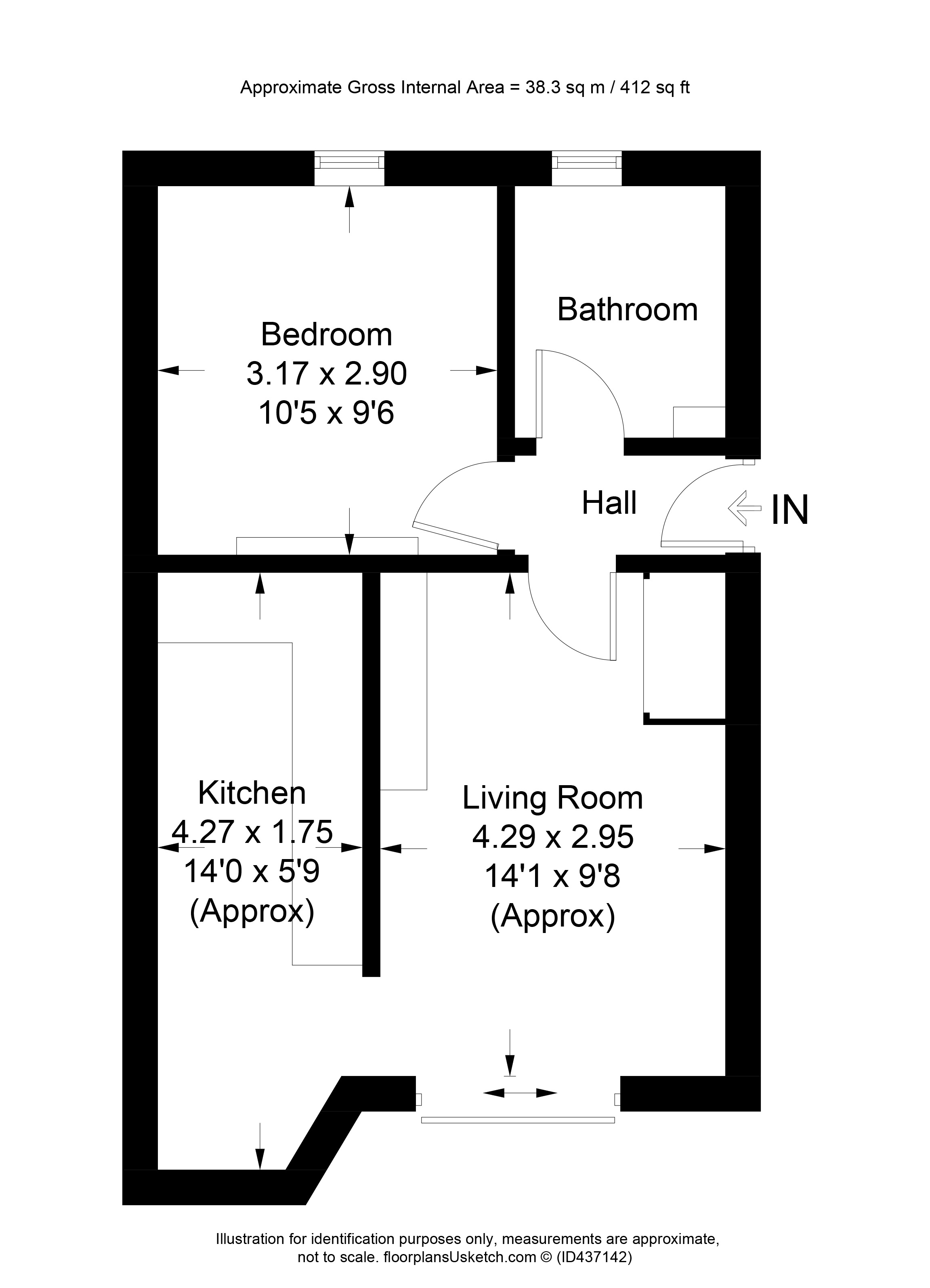 1 Bedrooms Flat to rent in Bell Lodge, Bardwell Terrace OX26