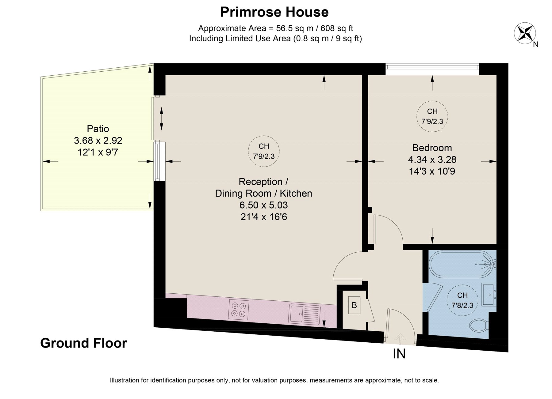 Flat 1,, Primrose House, Weybridge floorplan