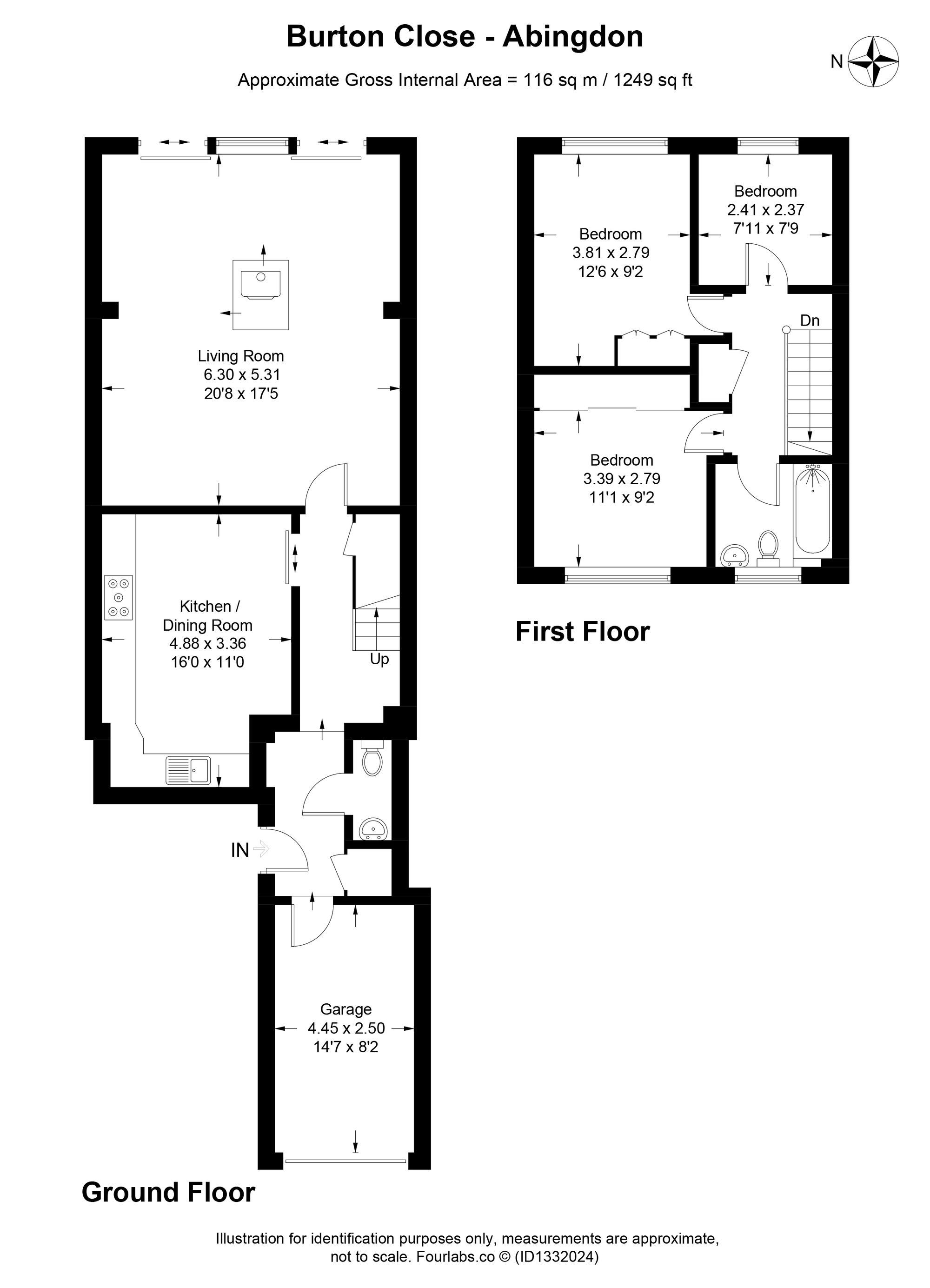 16 Burton Close, Abingdon floorplan