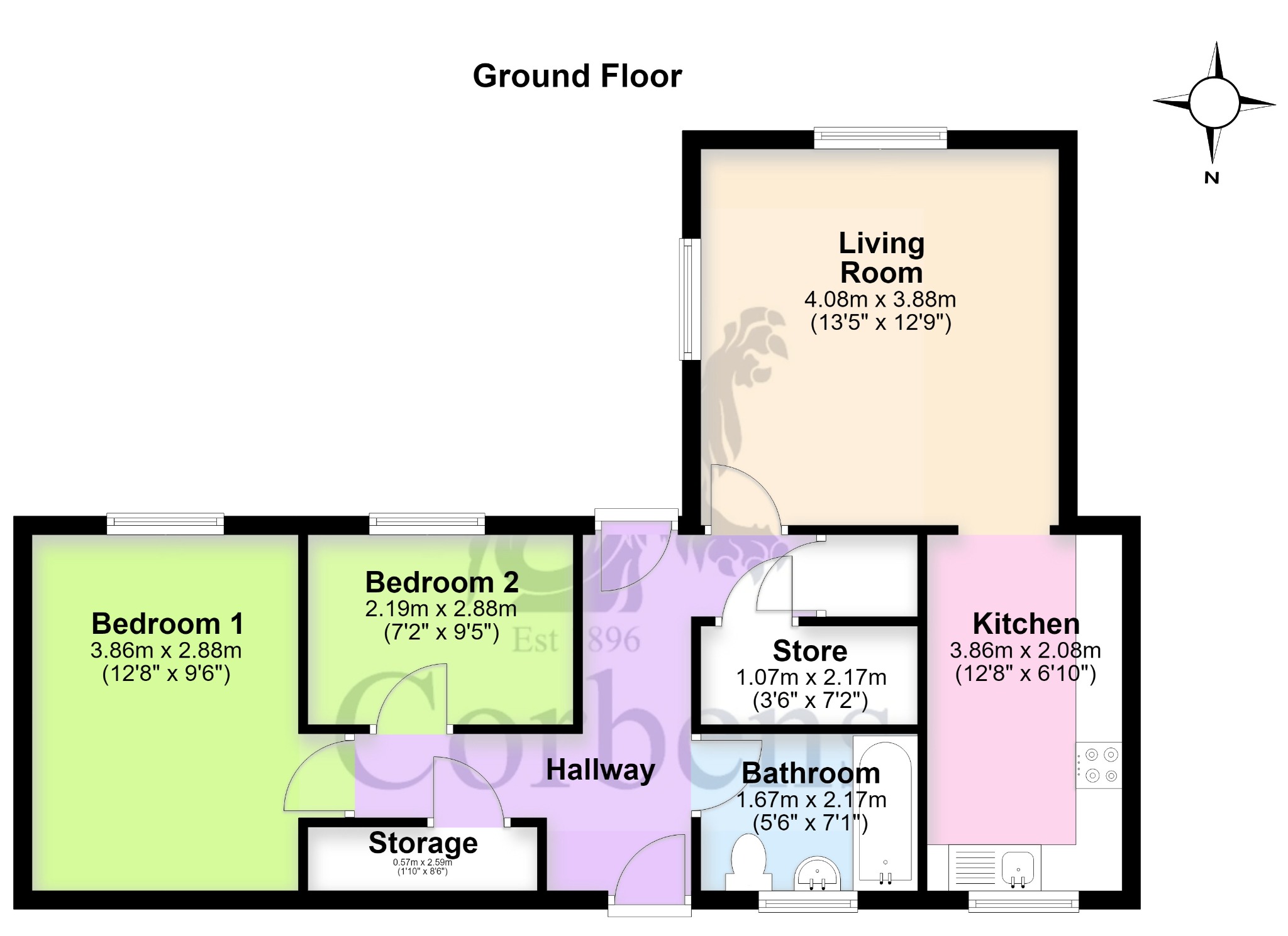 41, Halves Cottages, Corfe Castle floorplan