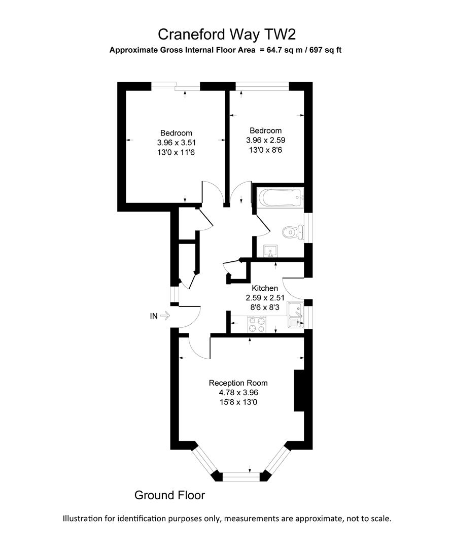 Craneford Way, Twickenham TW2, 2 bedroom for sale 62687835