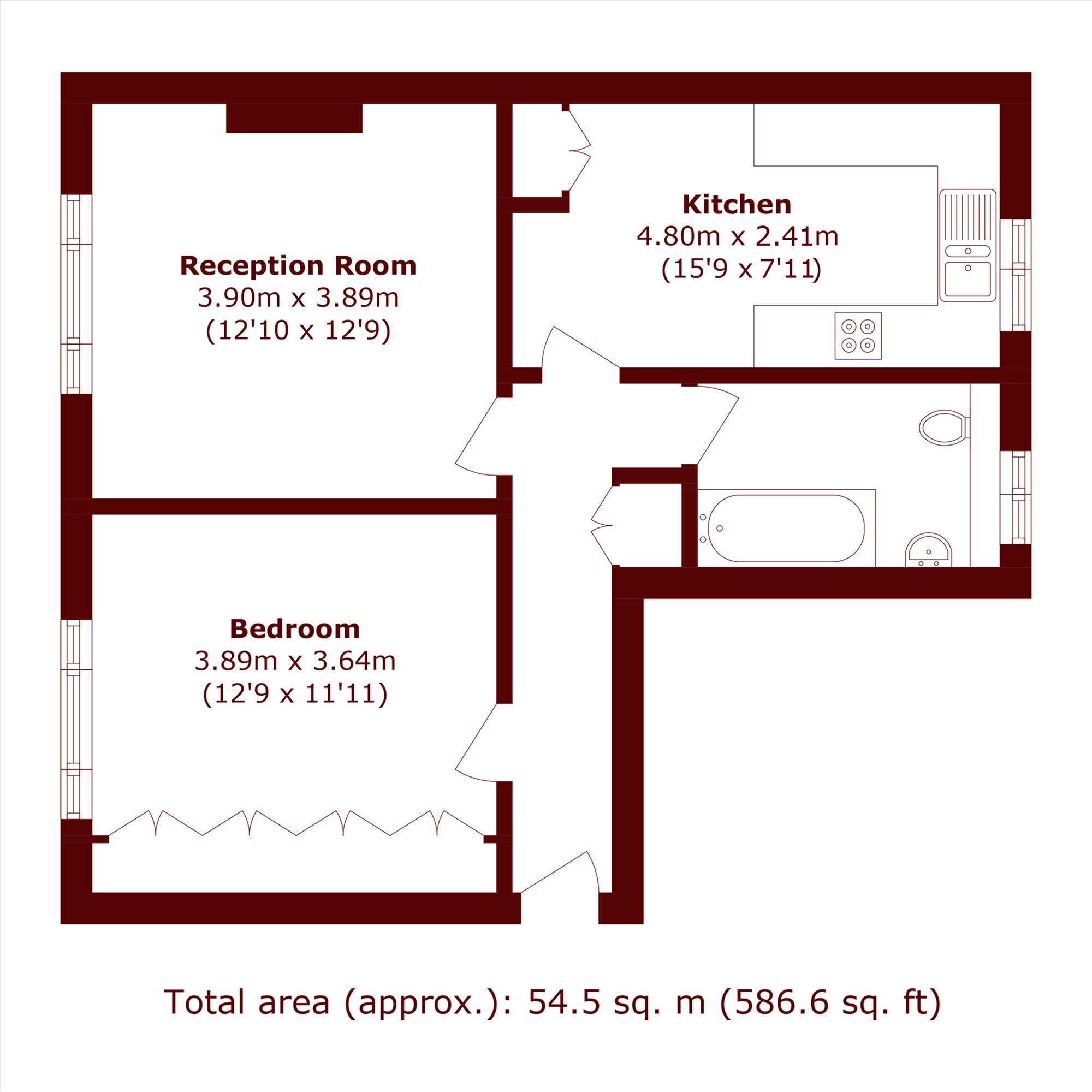 Flat 108, Merton Mansions, Bushey Road, London floorplan