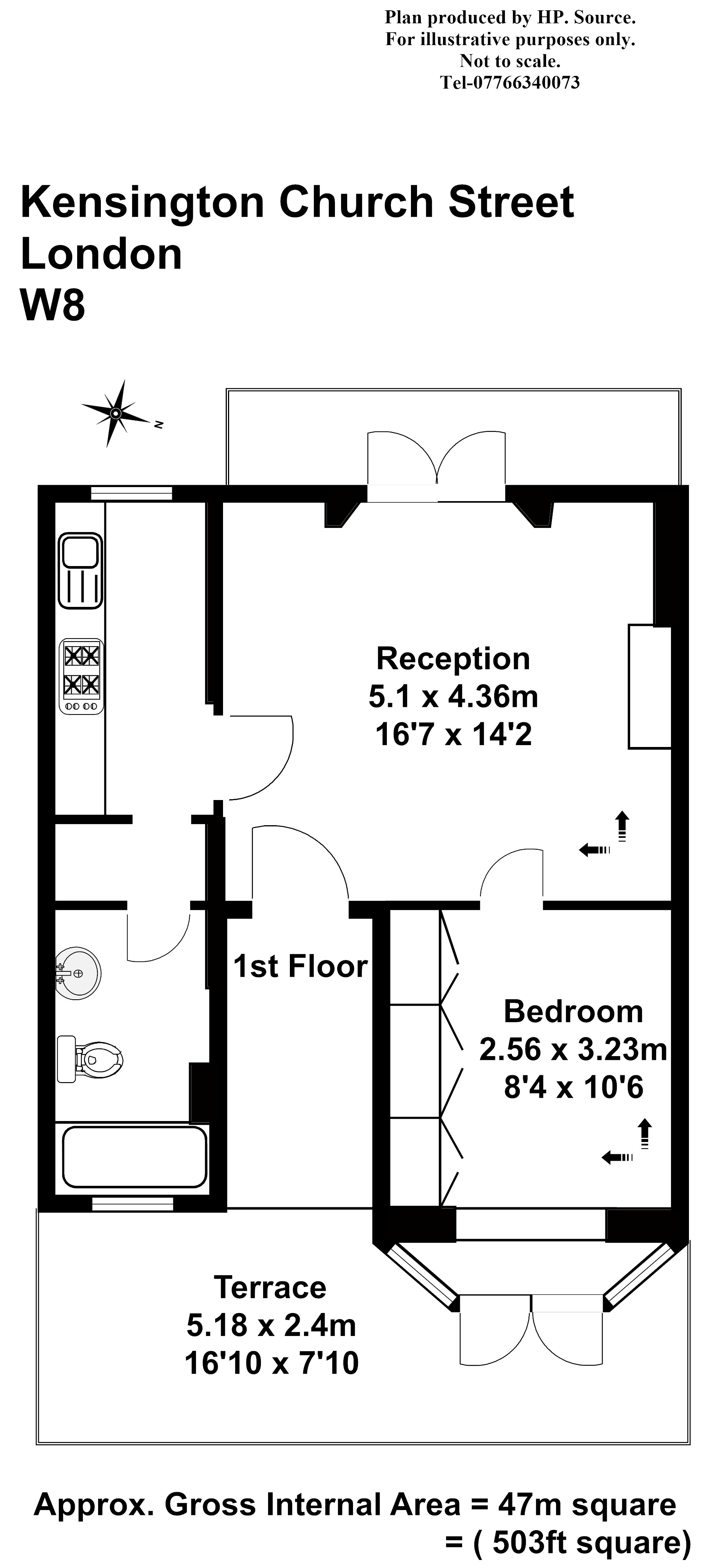 1 Bedrooms Flat to rent in Kensington Church Street, Kensingtlon, London W8