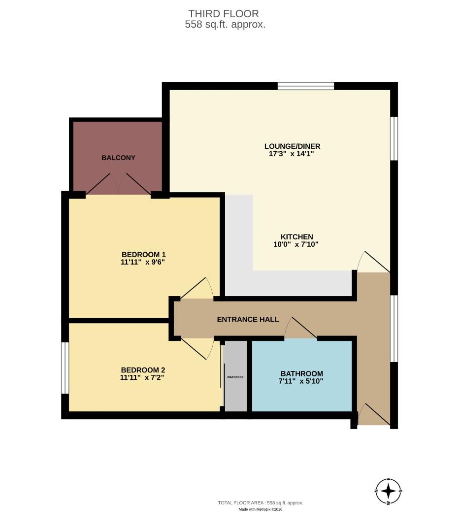 Flat 6 Robert Views, 1c Camper Road, Southend-on-sea floorplan