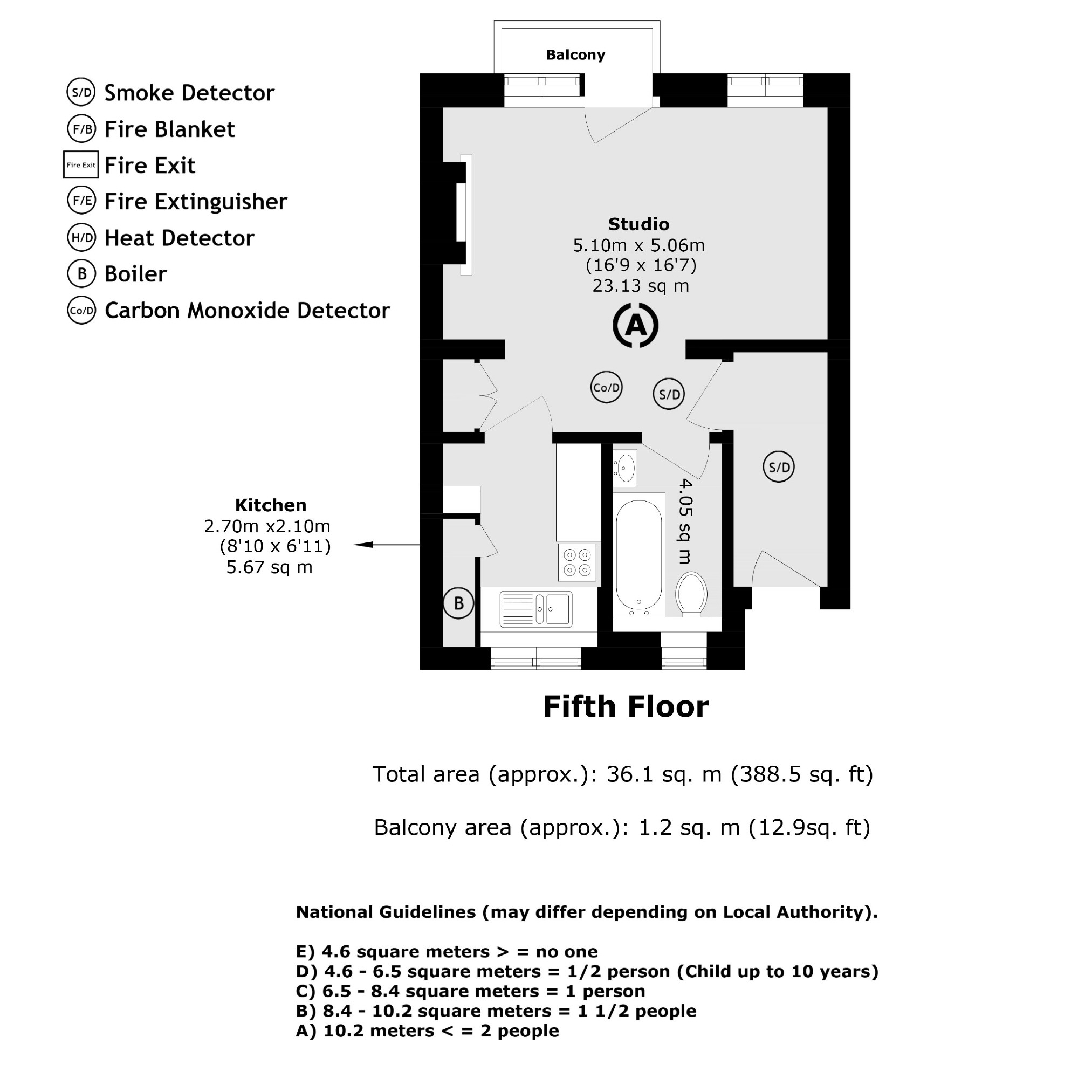 Flat 23, Millman Court, 27-39, Millman Street, London floorplan