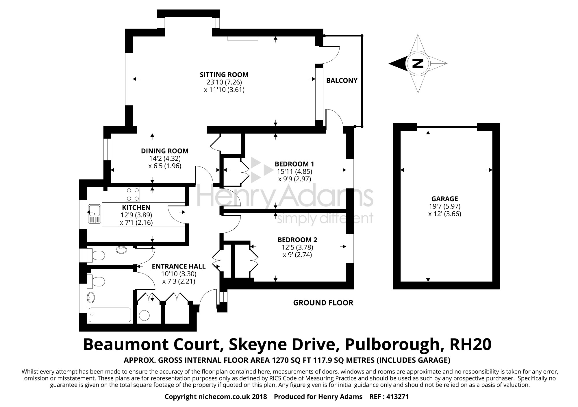 2 Bedrooms  for sale in Beaumont Court, Skeyne Drive, Pulborough RH20