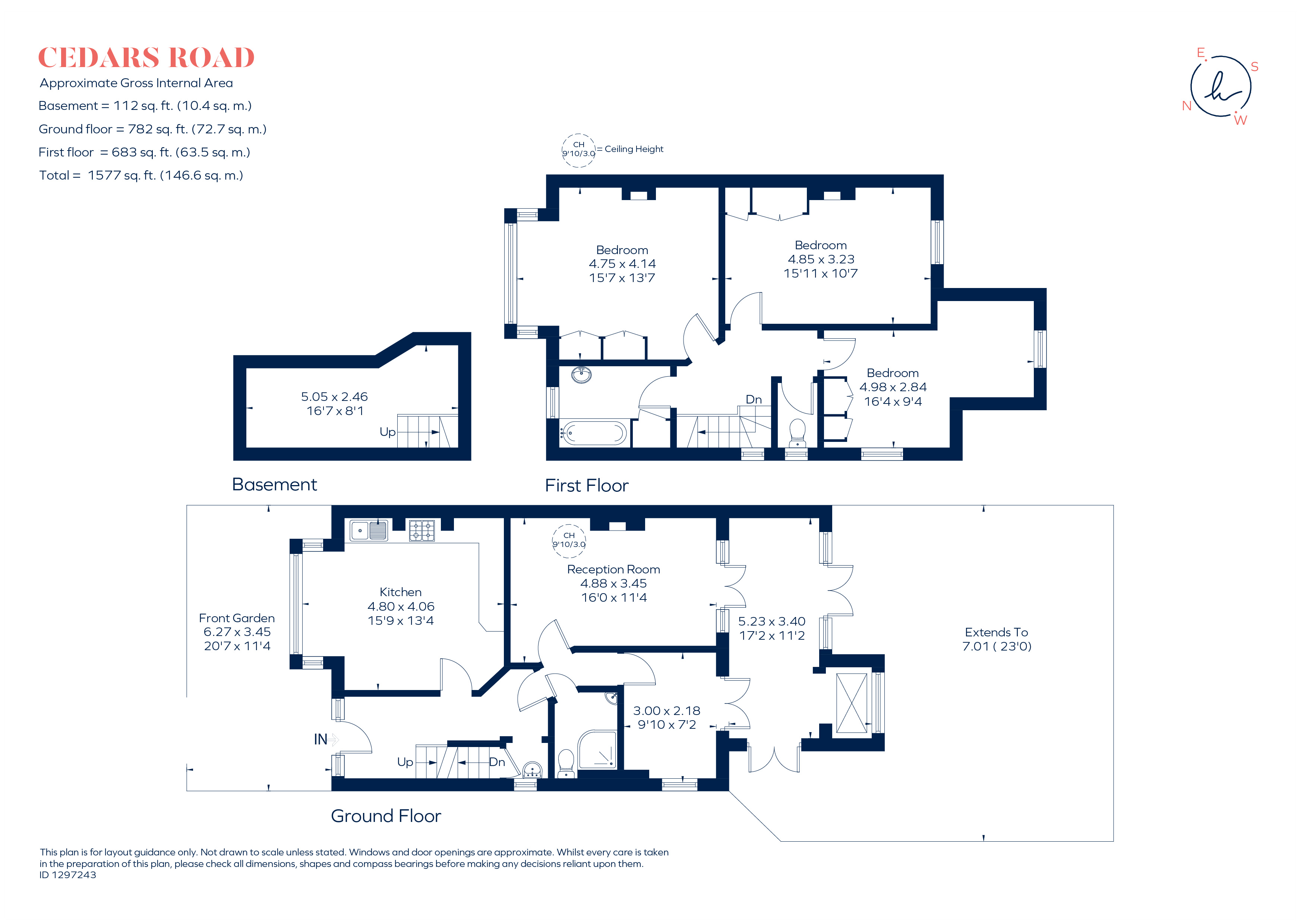 27, Cedars Road, London floorplan
