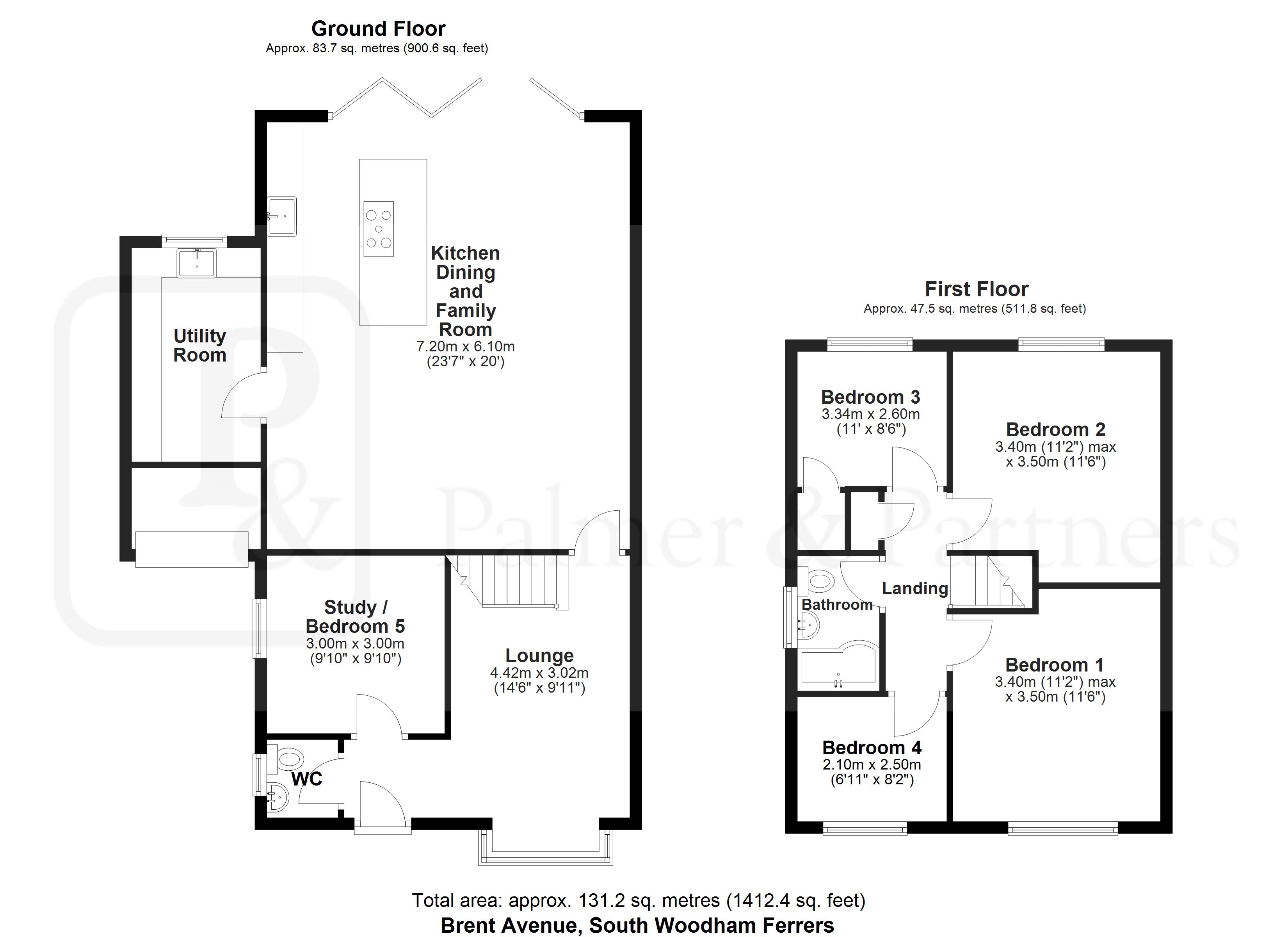 107, Brent Avenue, Chelmsford floorplan