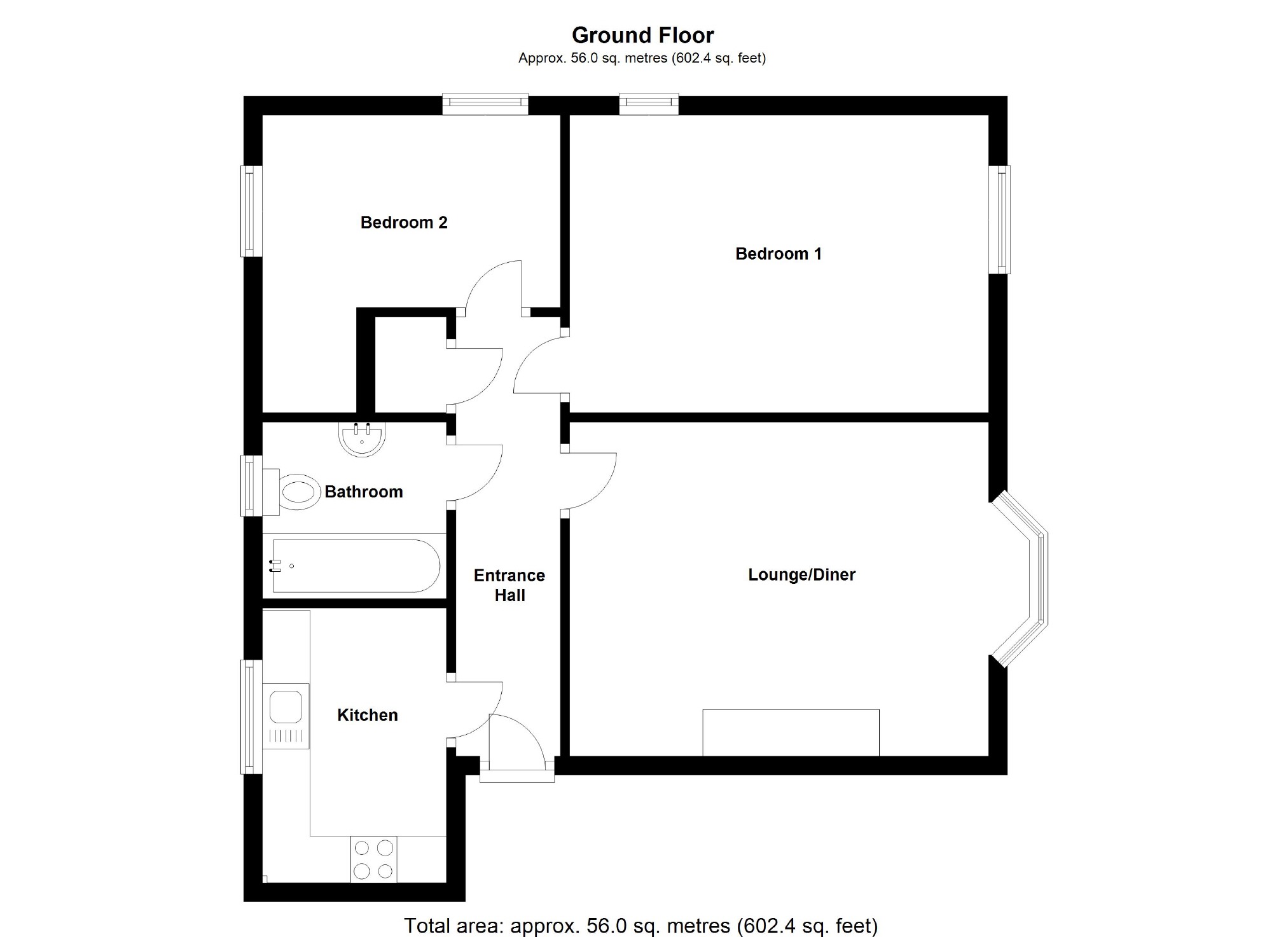 2 Bedrooms Flat to rent in Knaresborough Court, Bletchley, Milton Keynes, Bucks MK3