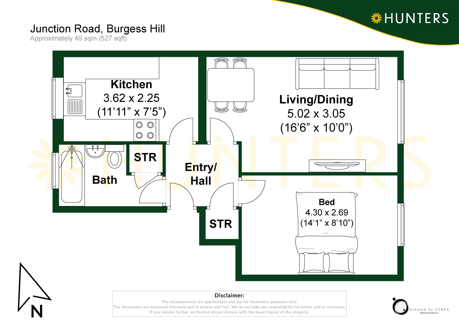 Flat 1, Mayfield Court,, Junction Road, West Sussex floorplan