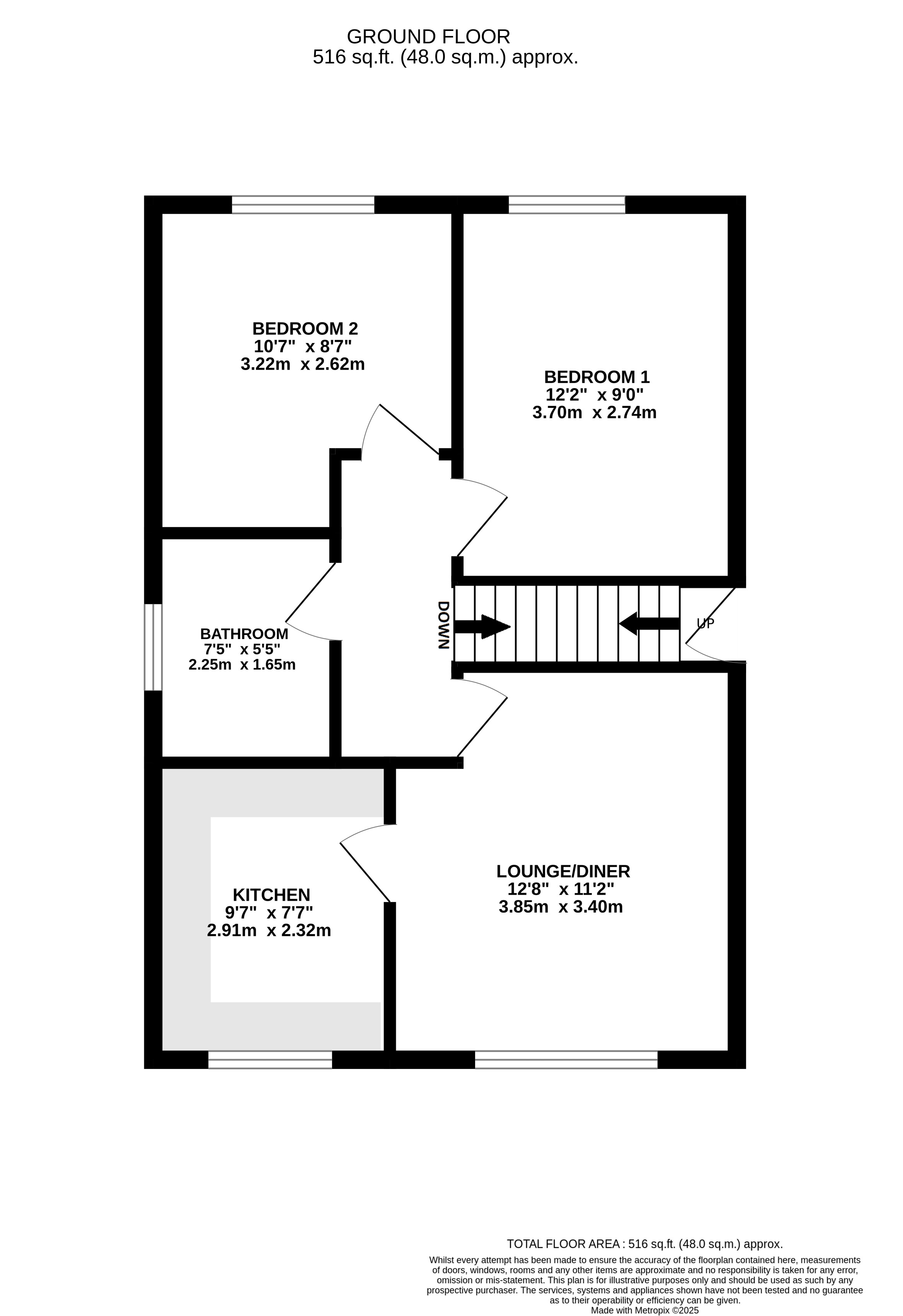 118, Valley Road, West Yorkshire floorplan