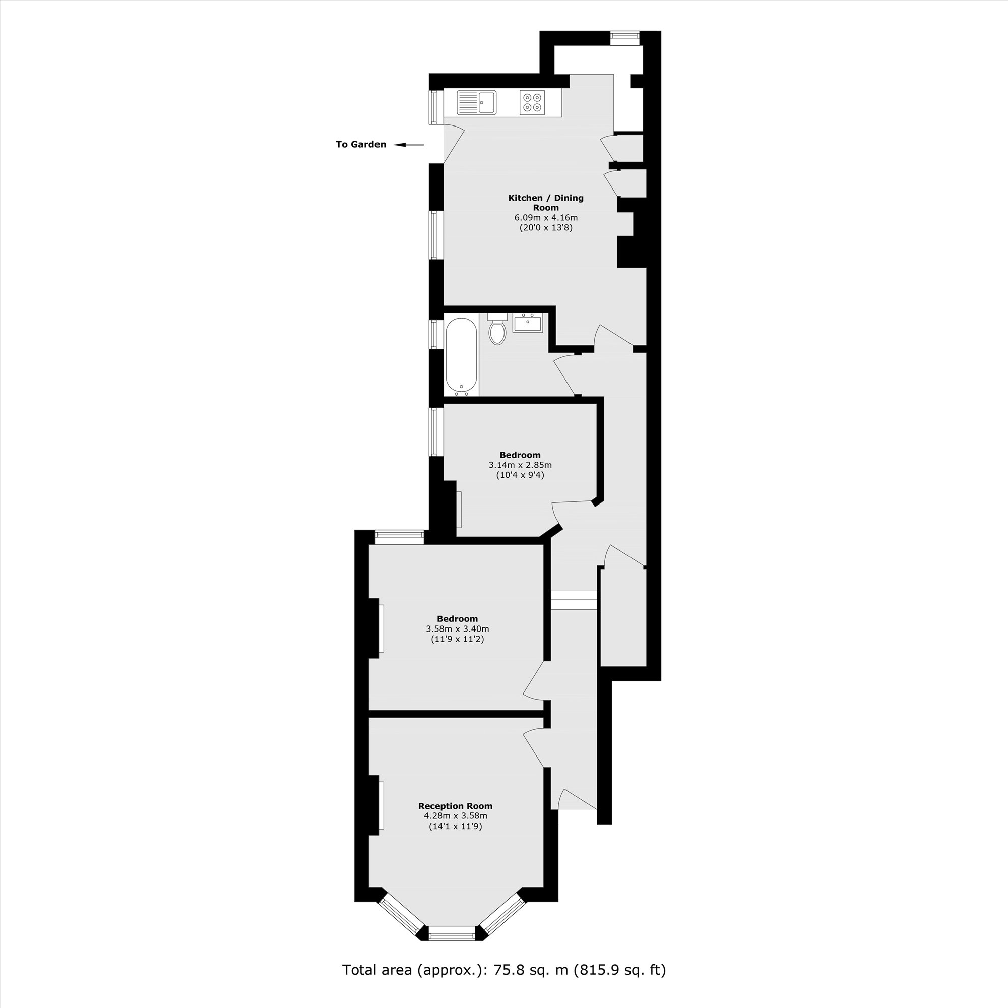 23A, Fieldhouse Road, London floorplan