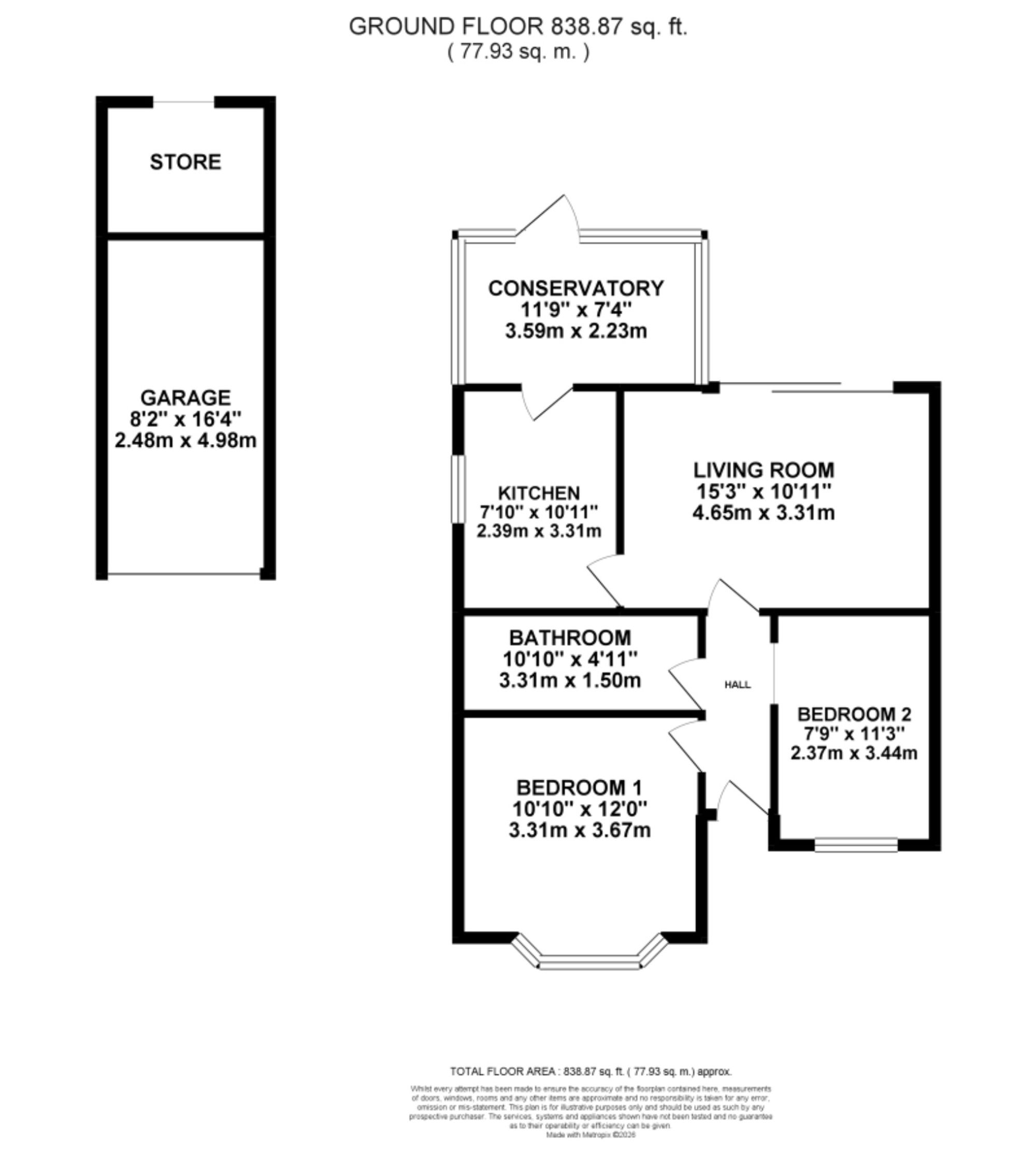 7 Malvern Close, Stoke-On-Trent floorplan