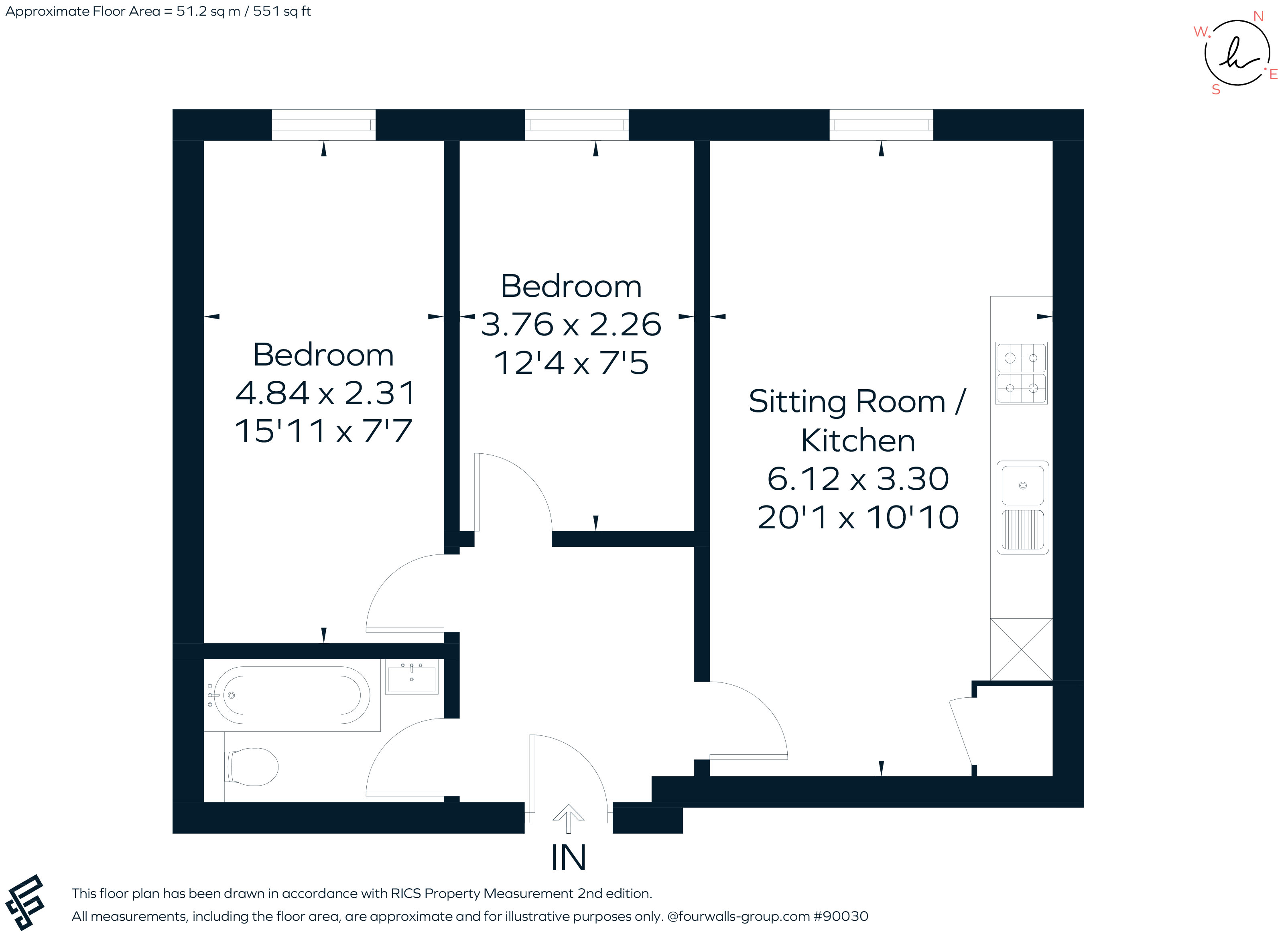 Flat 8, Emperor Court, Arden Street, Stratford-upon-Avon floorplan