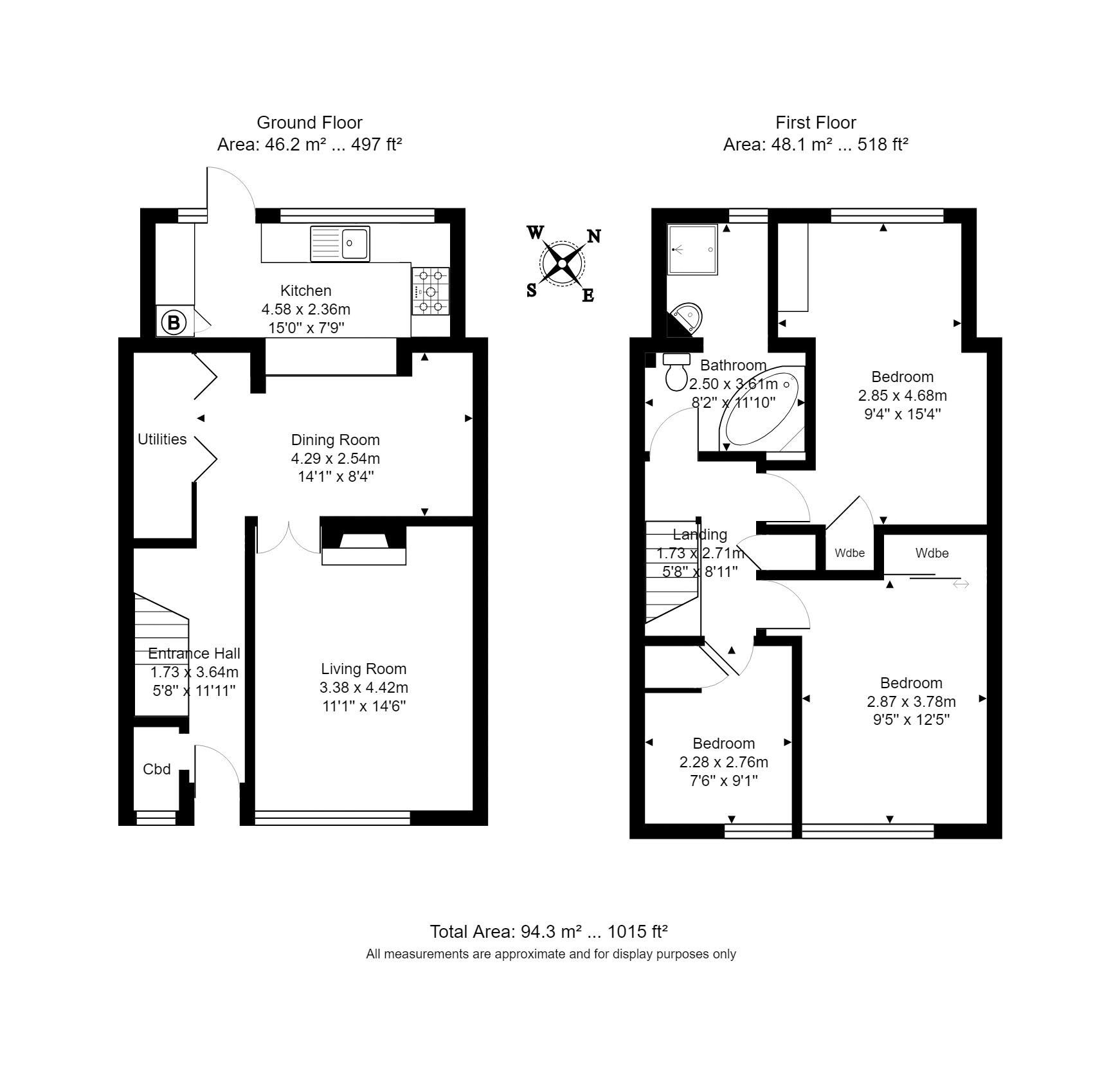 3 Bedrooms Terraced house for sale in Stanbridge Road, Edenbridge TN8