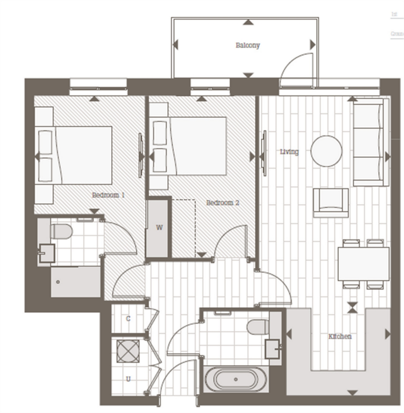 2 Bedrooms Flat to rent in Basset Court, Smithfield Square, Hornsey N8