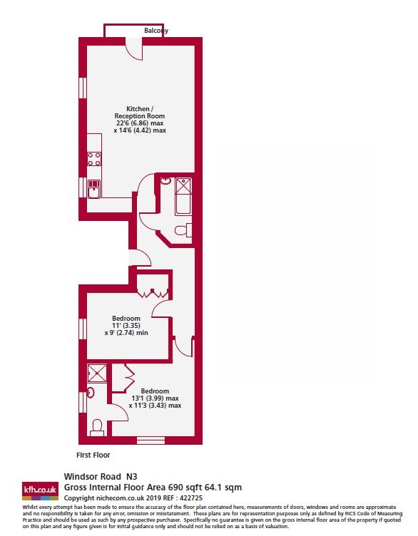 1 Eli Court, 35, Windsor Road, London floorplan