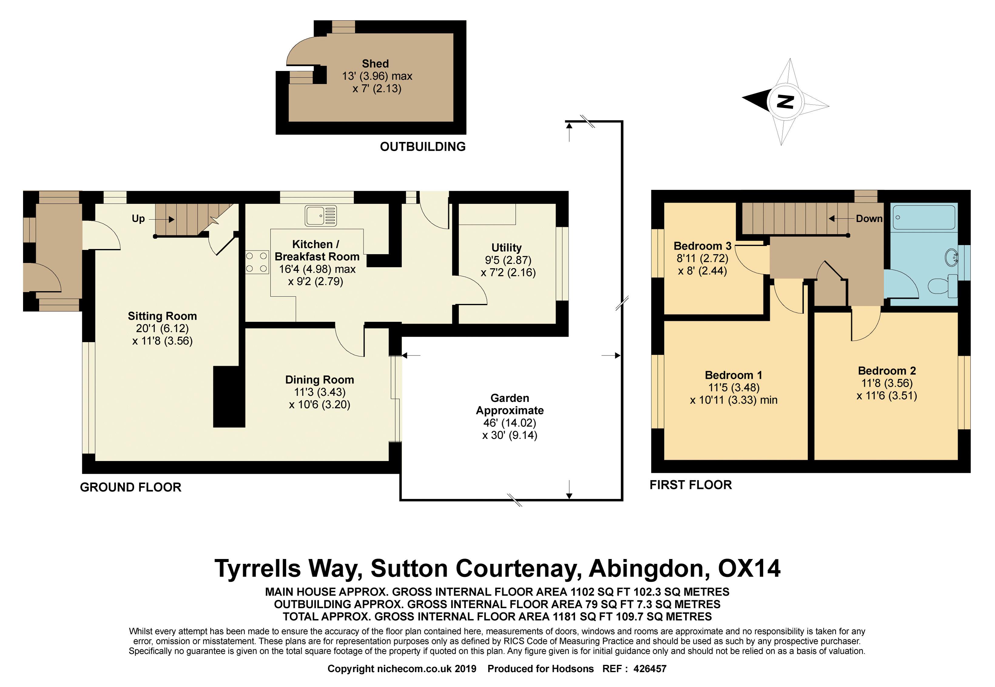 3 Bedrooms Semi-detached house for sale in Tyrrells Way, Sutton Courtenay, Abingdon OX14