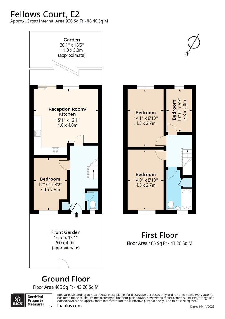 216, Fellows Court, London floorplan