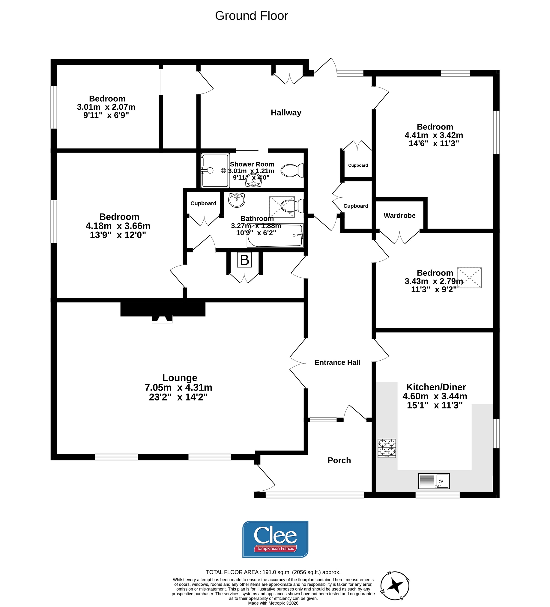 1 Maesycoed, 56 Garth Road, Builth Wells floorplan