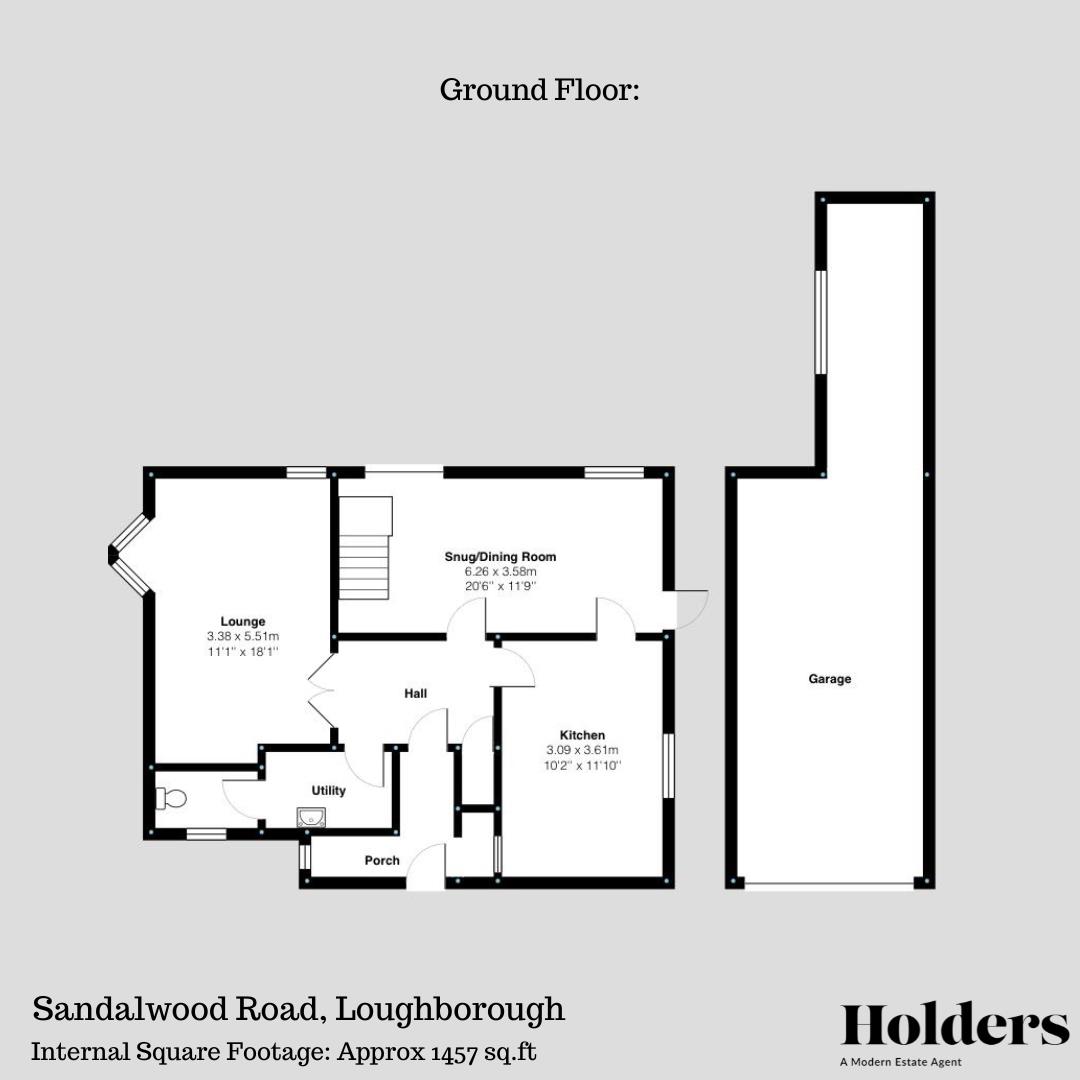 44, Sandalwood Road, Loughborough floorplan