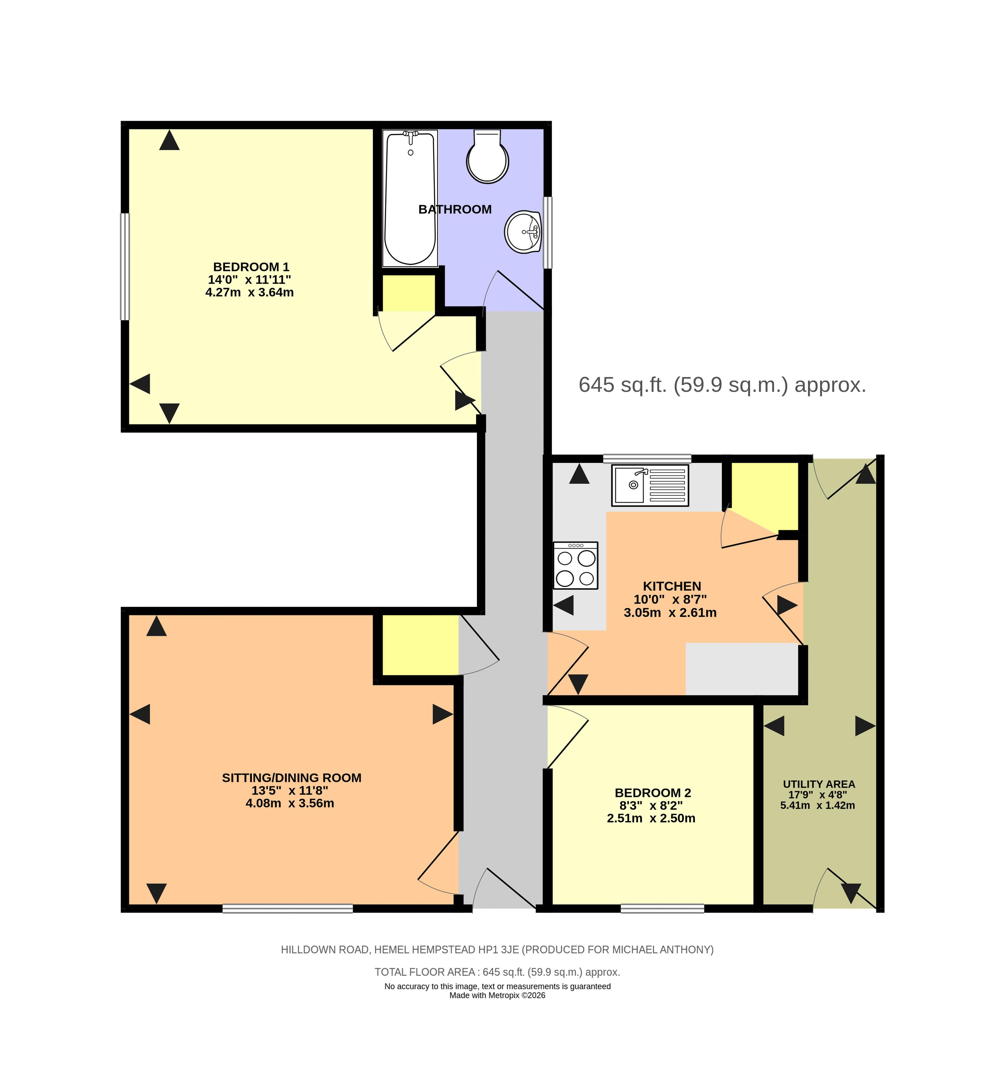 4, Hilldown Road, Hemel Hempstead floorplan