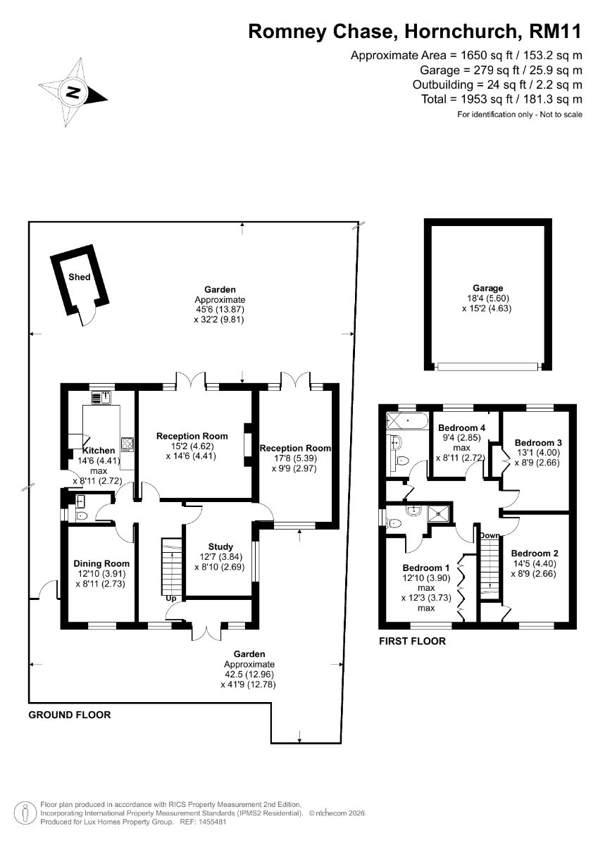 6 Romney Chase, Hornchurch floorplan