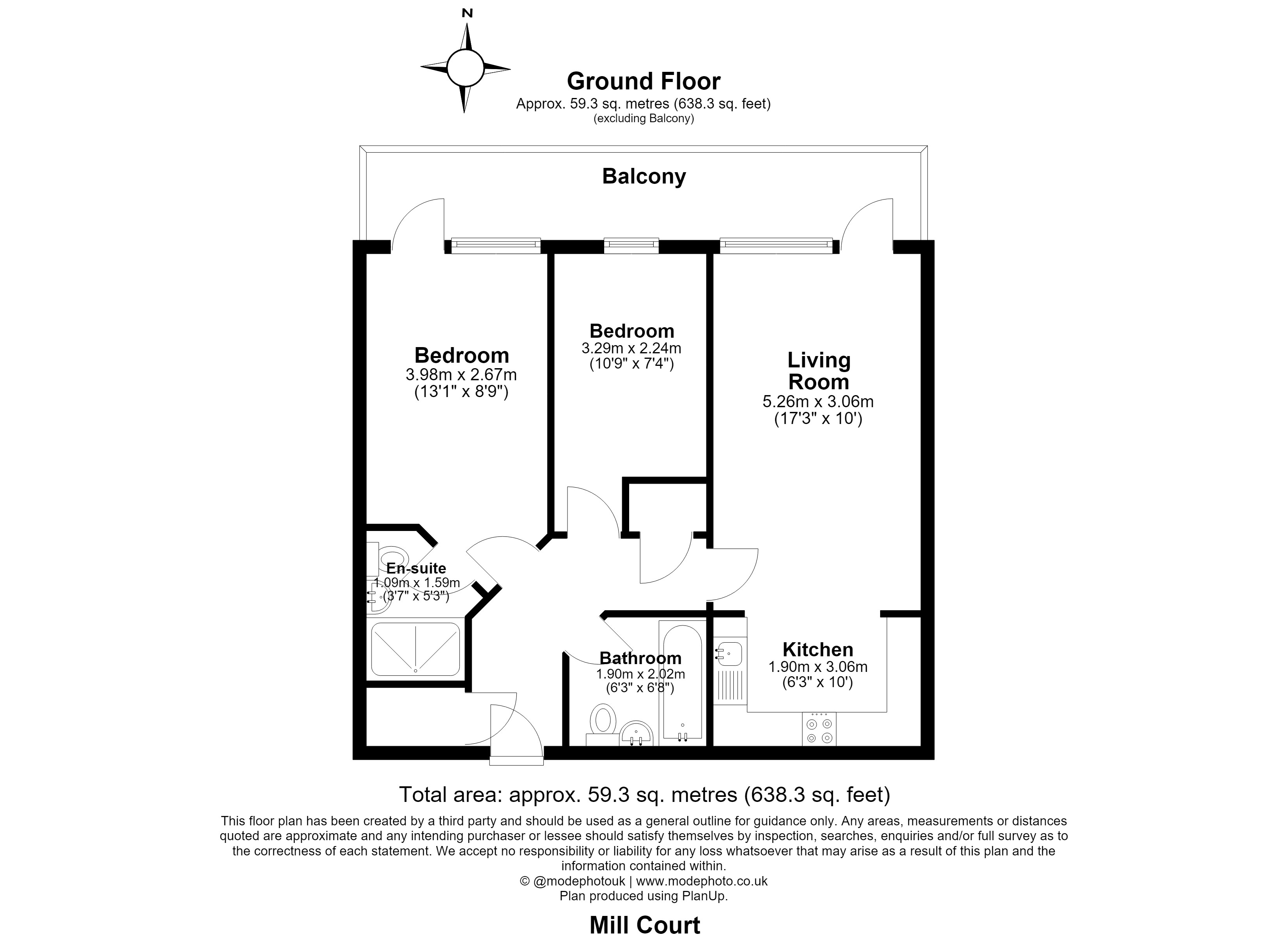Flat 62,, Mill Court, Harlow floorplan