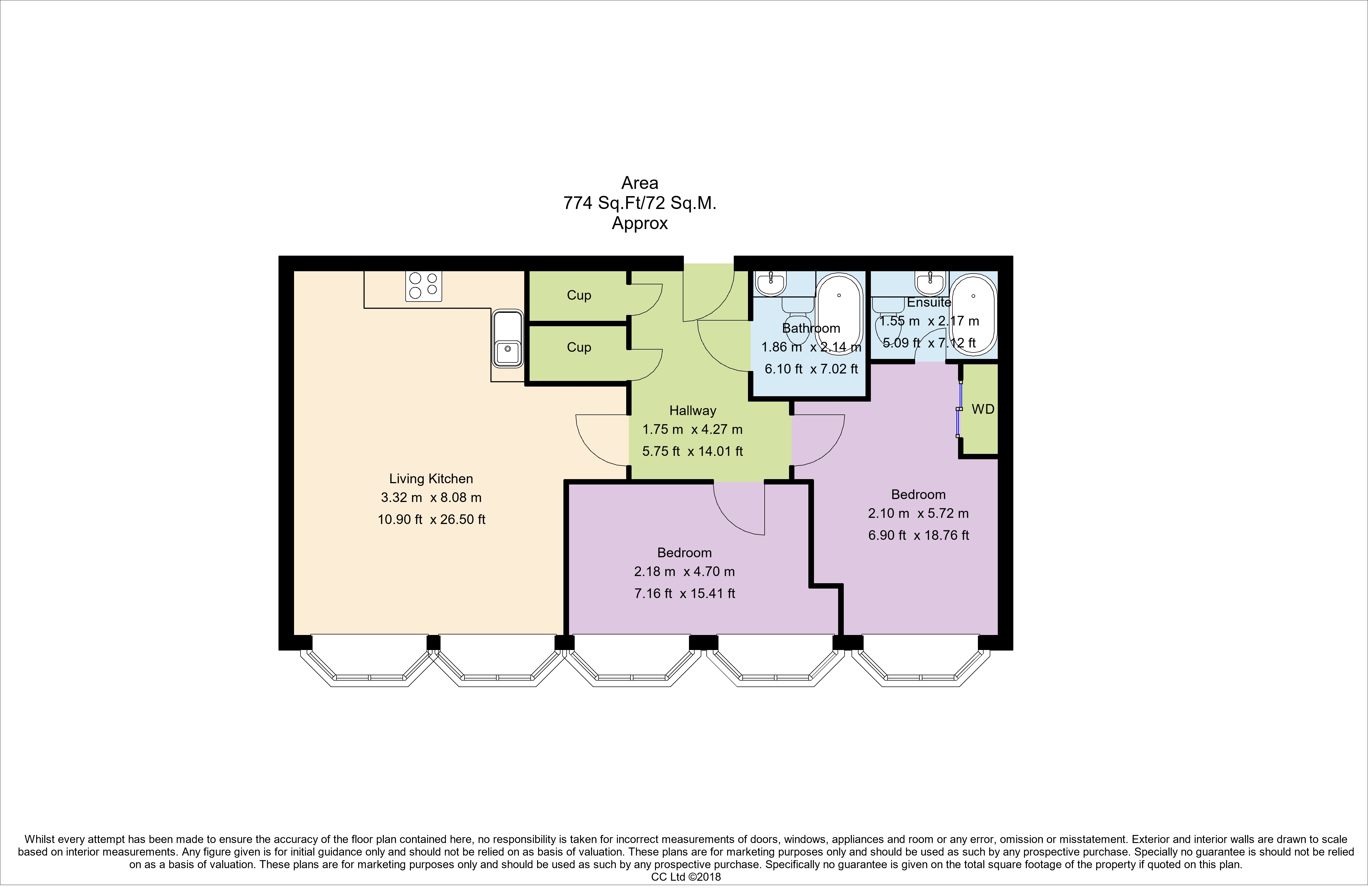 2 Bedrooms Flat for sale in Block 3, Queens Road, Nottingham NG2
