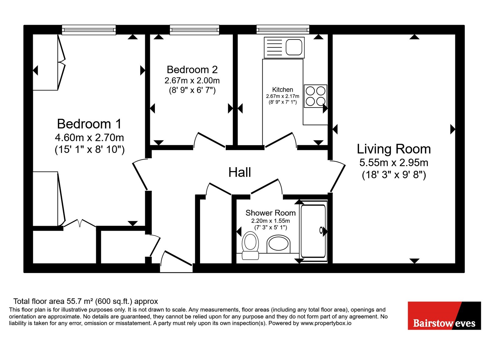 Flat 15 Chandler Court,, Davenport Road, West Midlands floorplan