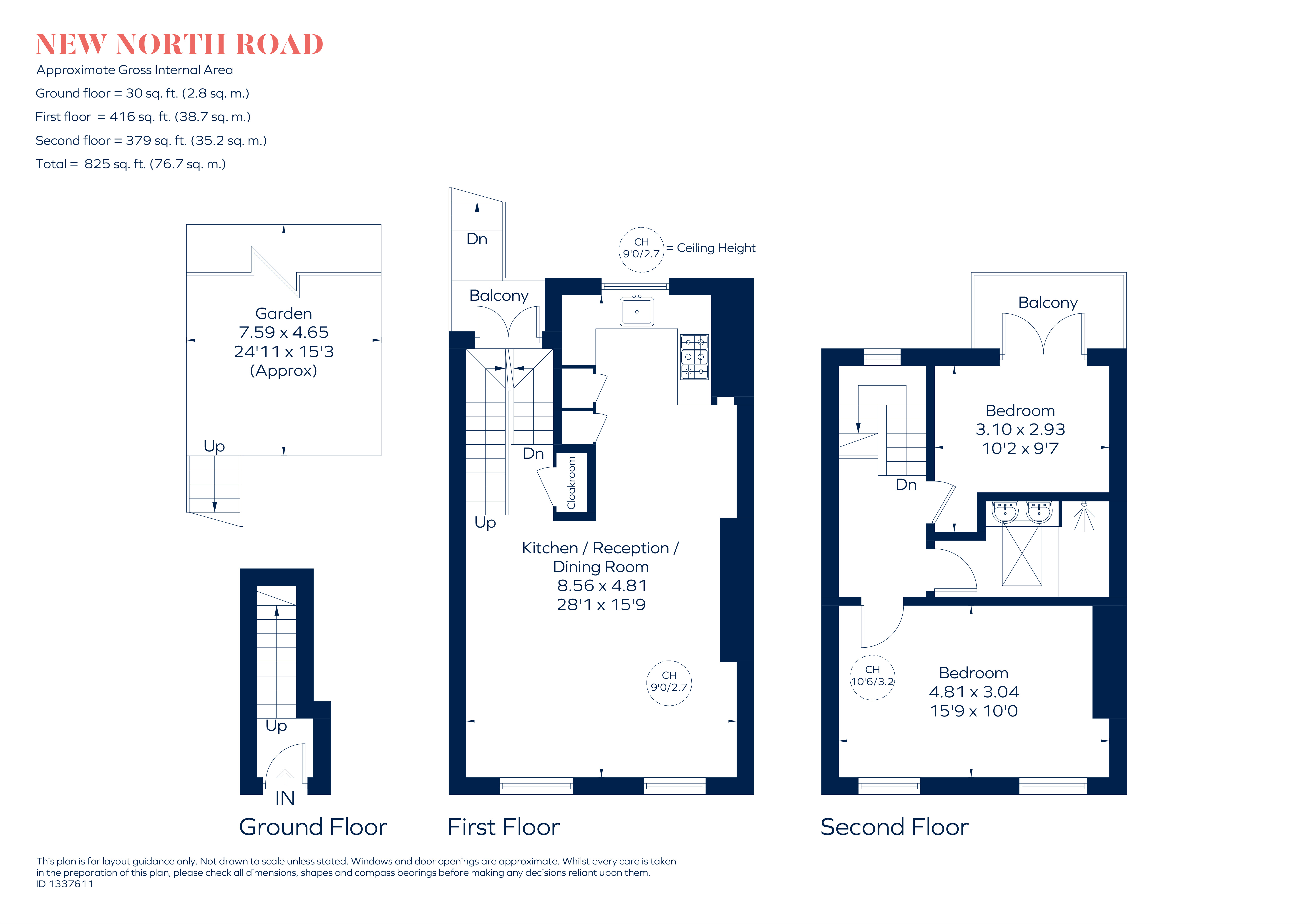 Flat C, 241, New North Road, London floorplan