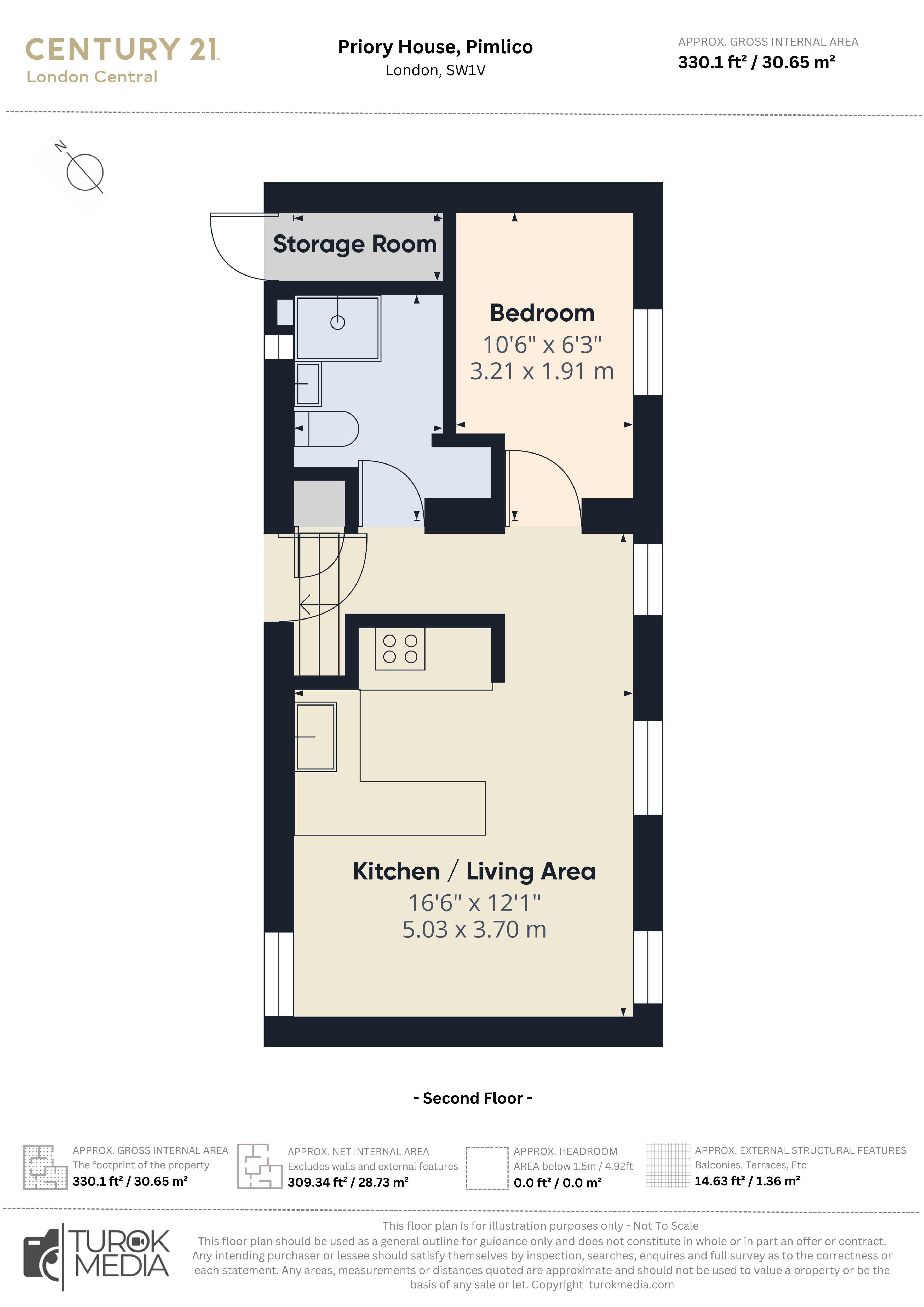 Flat 14, Priory House 12, Rampayne Street, LONDON floorplan