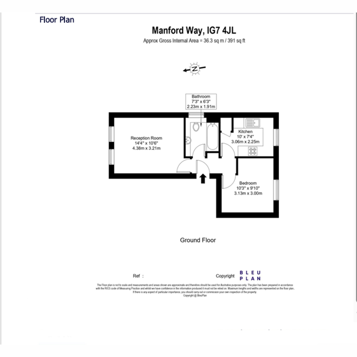 Flat 2 Hazel Court, 92, Manford Way, Chigwell floorplan