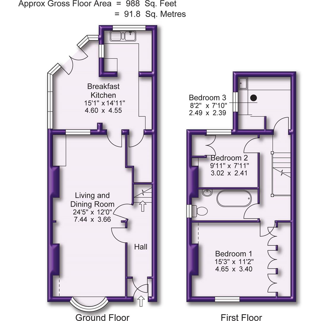 13, Priory Street, Bowdon floorplan