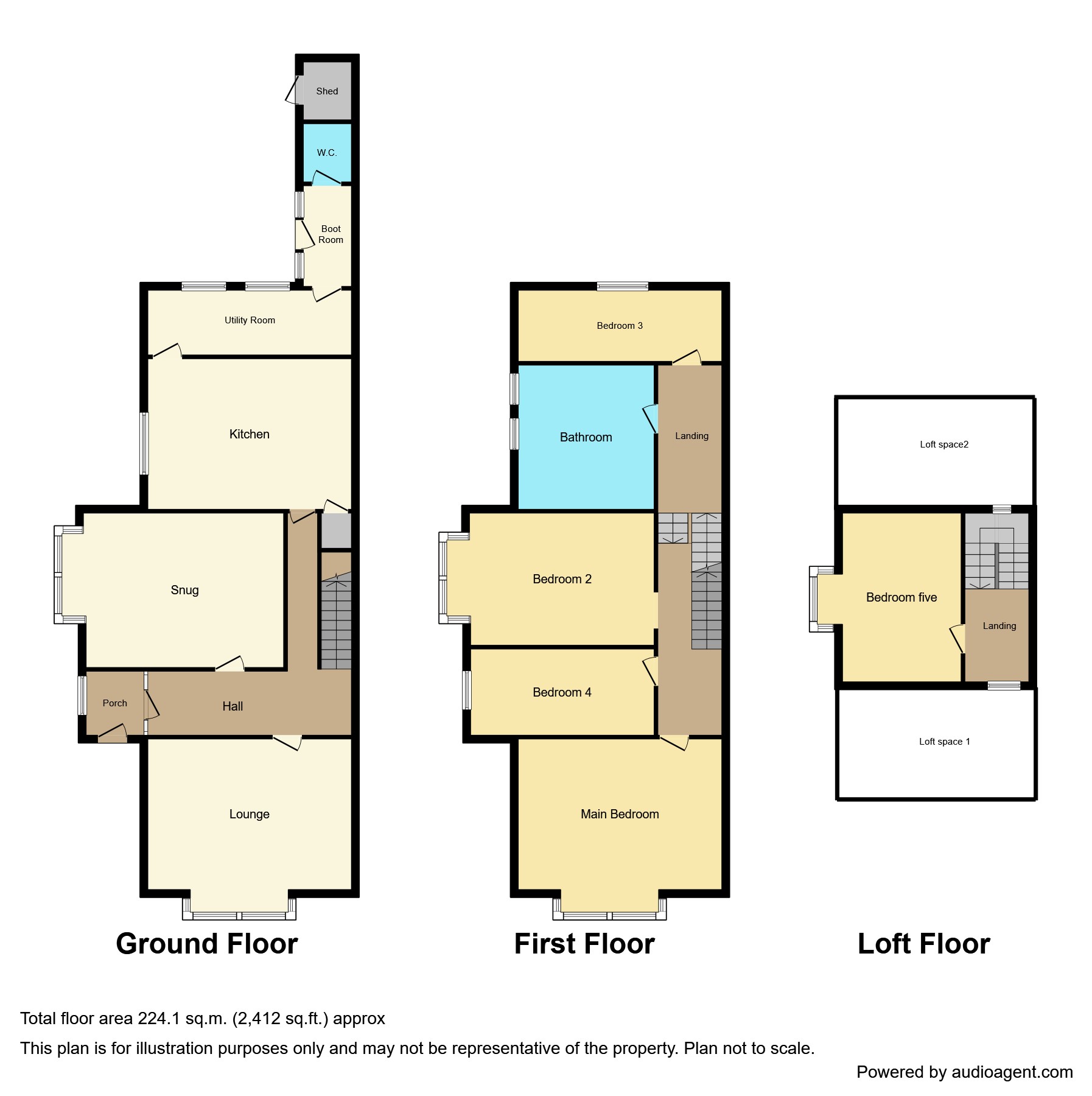 Highfield Park, Rhyl LL18, 5 bedroom semidetached house for sale