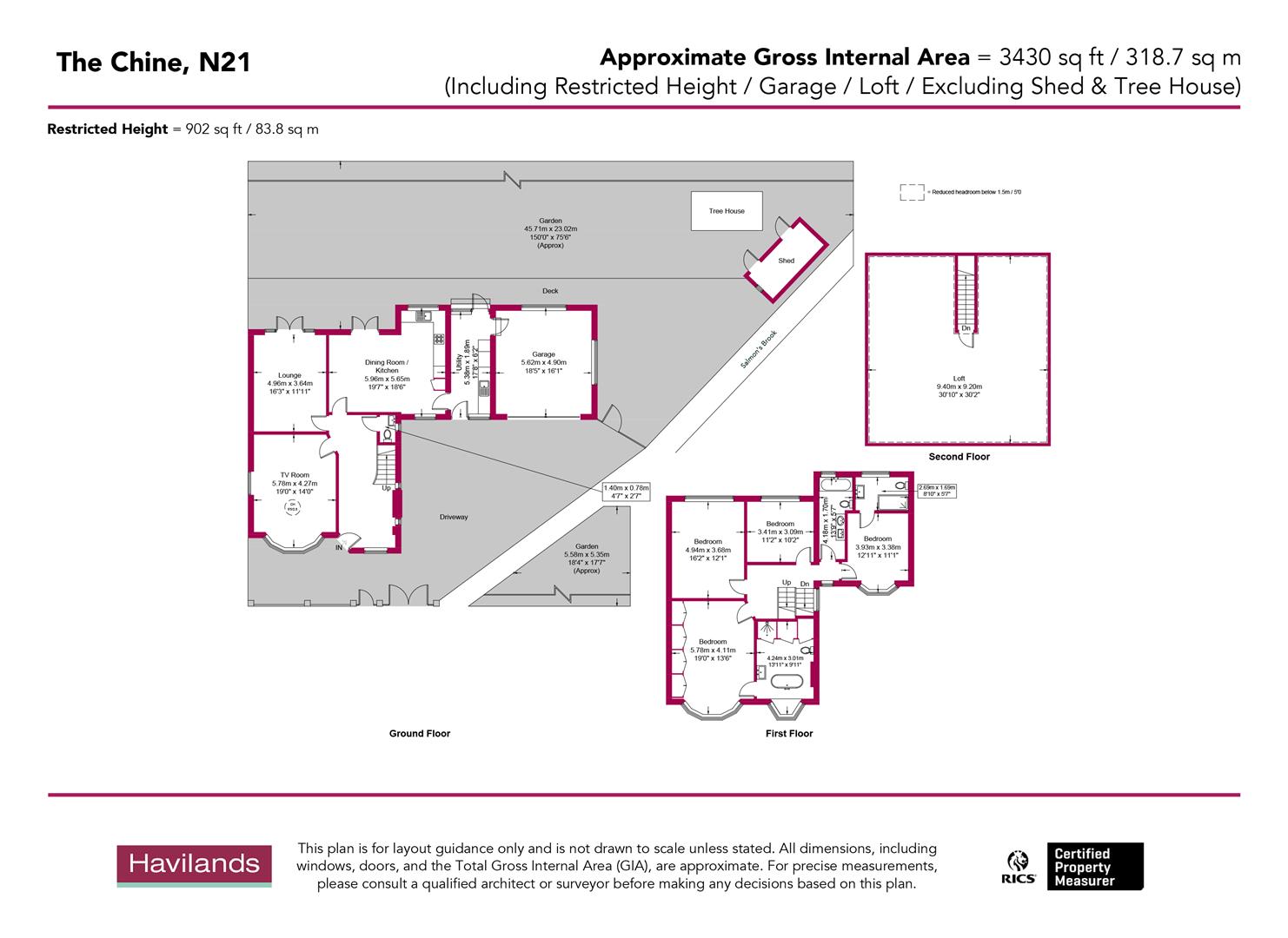 63, The Chine, Grange Park floorplan