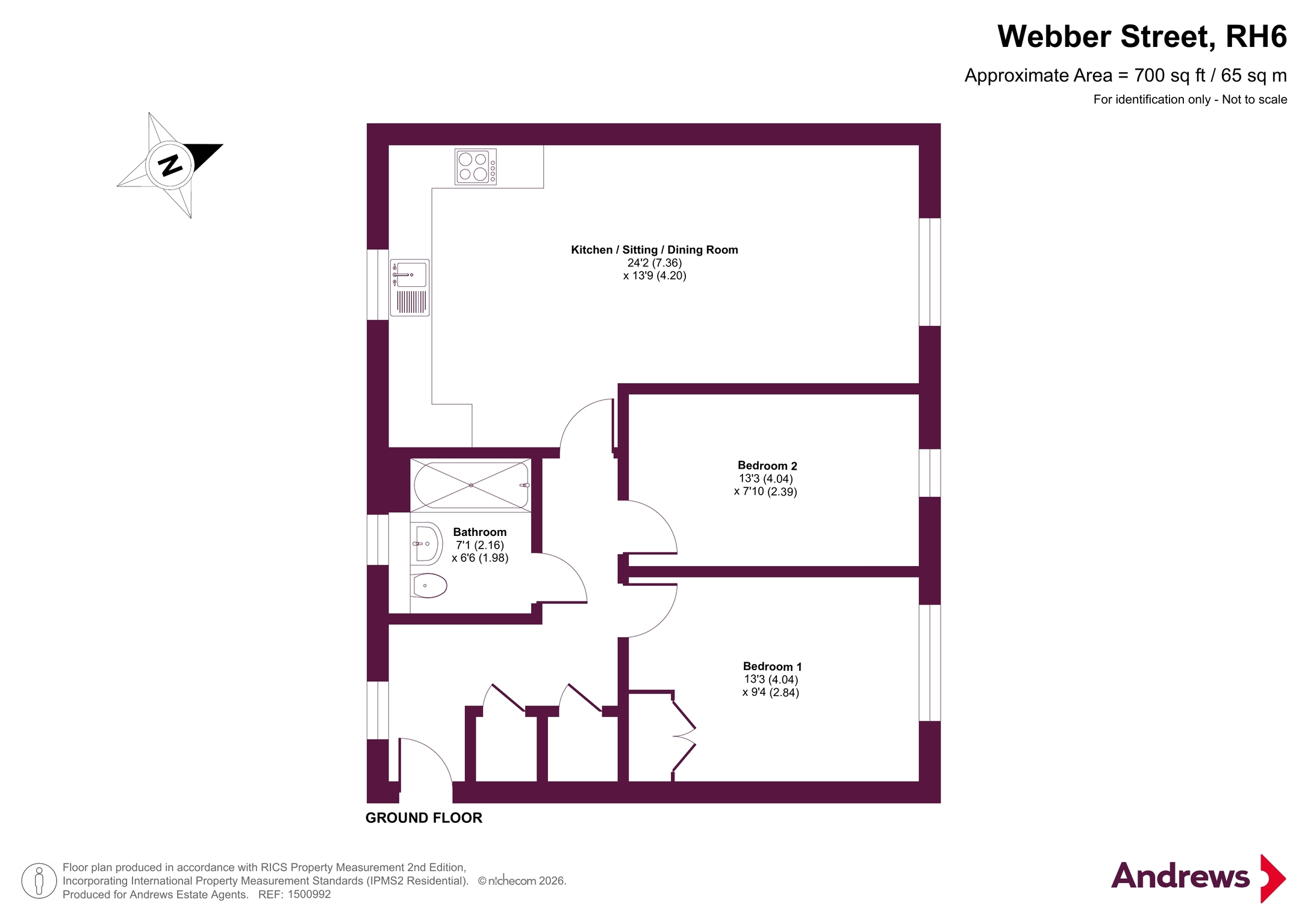 Flat 4,, Gainsborough Court, Webber Street floorplan