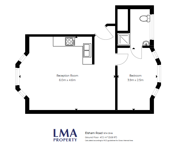 Elsham Road, London floorplan